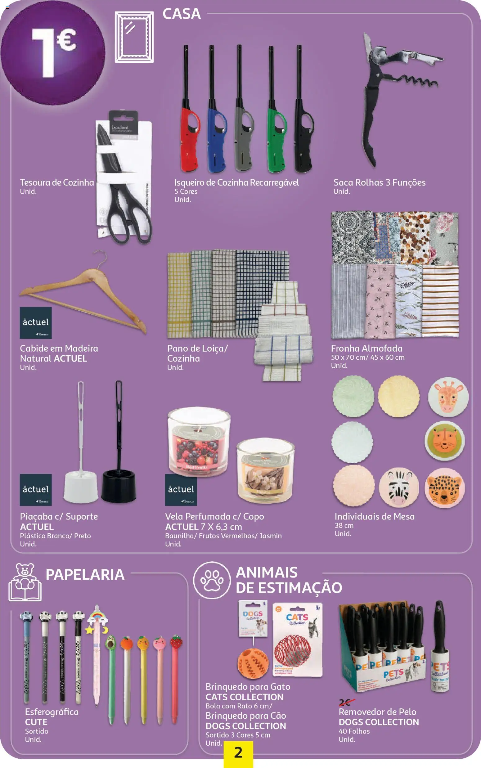 Auchan - Preços Redondos │ válido de 13.01.2026 | Página: 2 | Produtos: Saca rolhas, Fronha, Almofada, Mesa