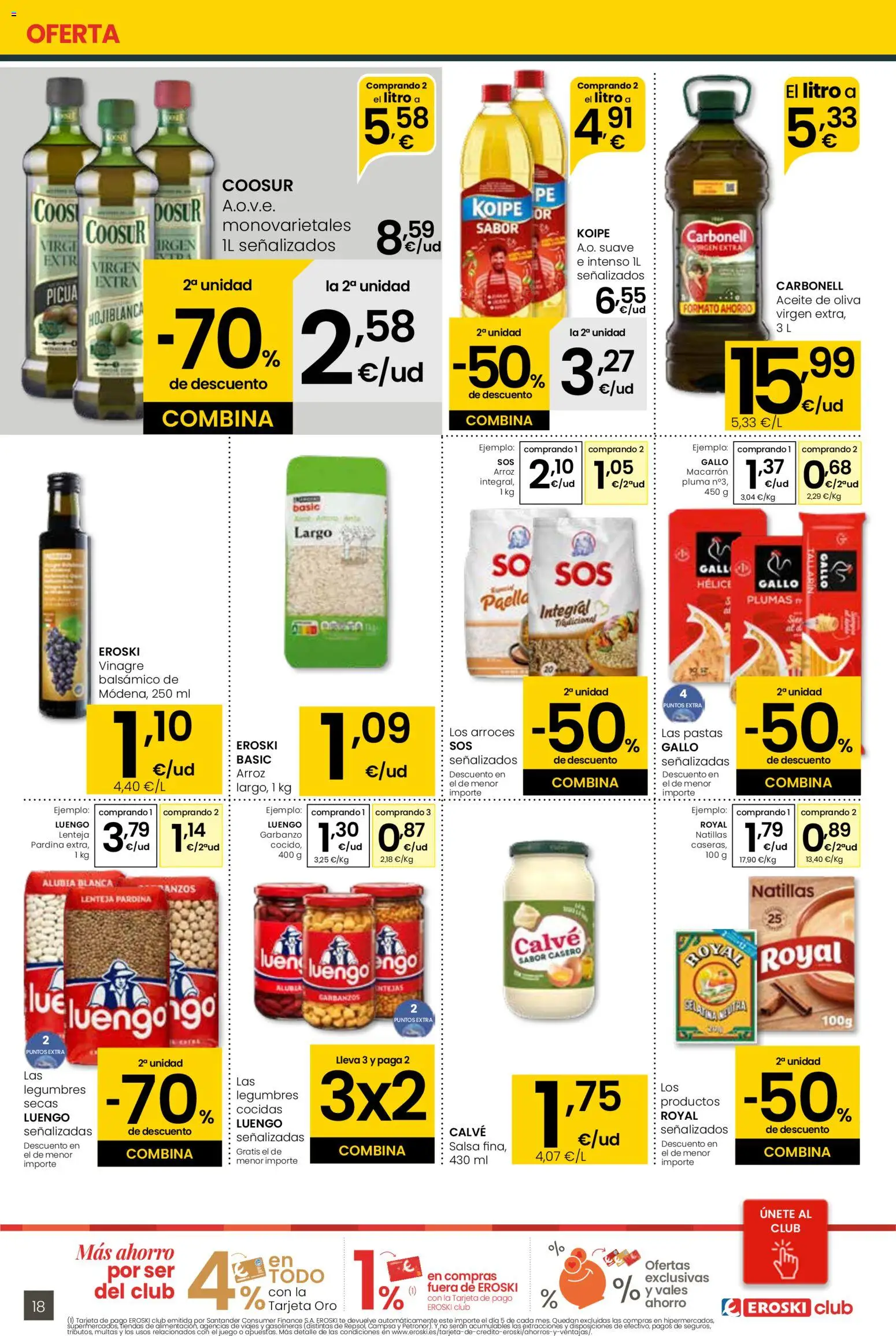 Eroski - Center │ válido desde el 29.01.2026 | Página: 18 | Productos: Aceite, Arroz, Aceite de oliva, Δεξαμενή