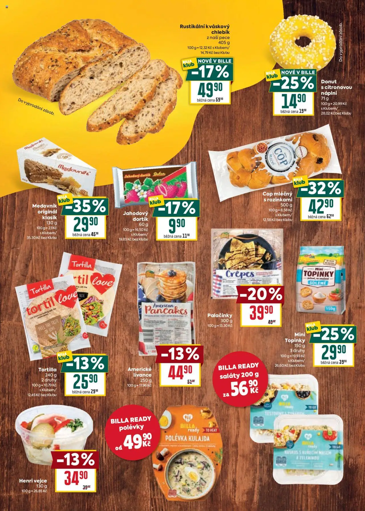 Billa katalog - Léto od 11.06.2025 | Strana: 4 | Produkty: Donut, Kulajda, Medovník, Tortilla
