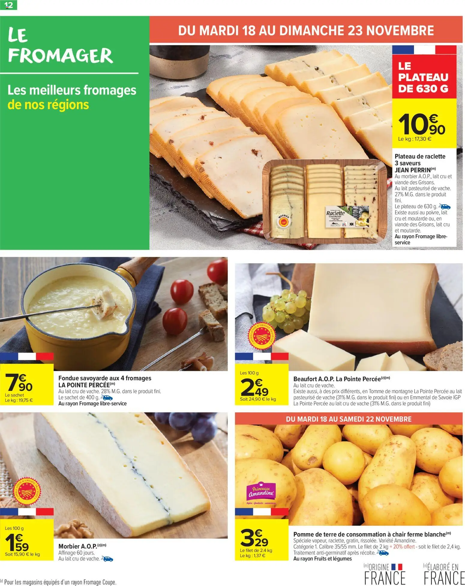 {H1} | Page: 14 | Produits: Pomme de terre, Emmental, Pomme de terre de consommation, Moutarde