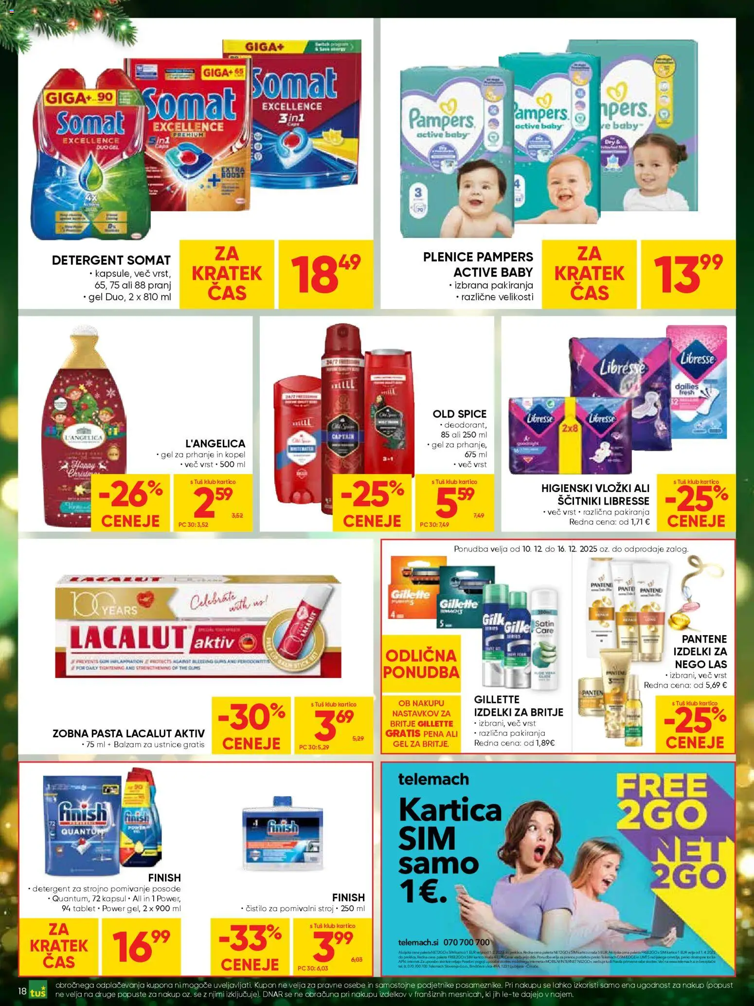 Novi Tuš katalog ponudbe – veljaven od 10.12.2025 | Stran: 18 | Izdelki: Gel za prhanje, Vložki, Detergent, Ščitniki