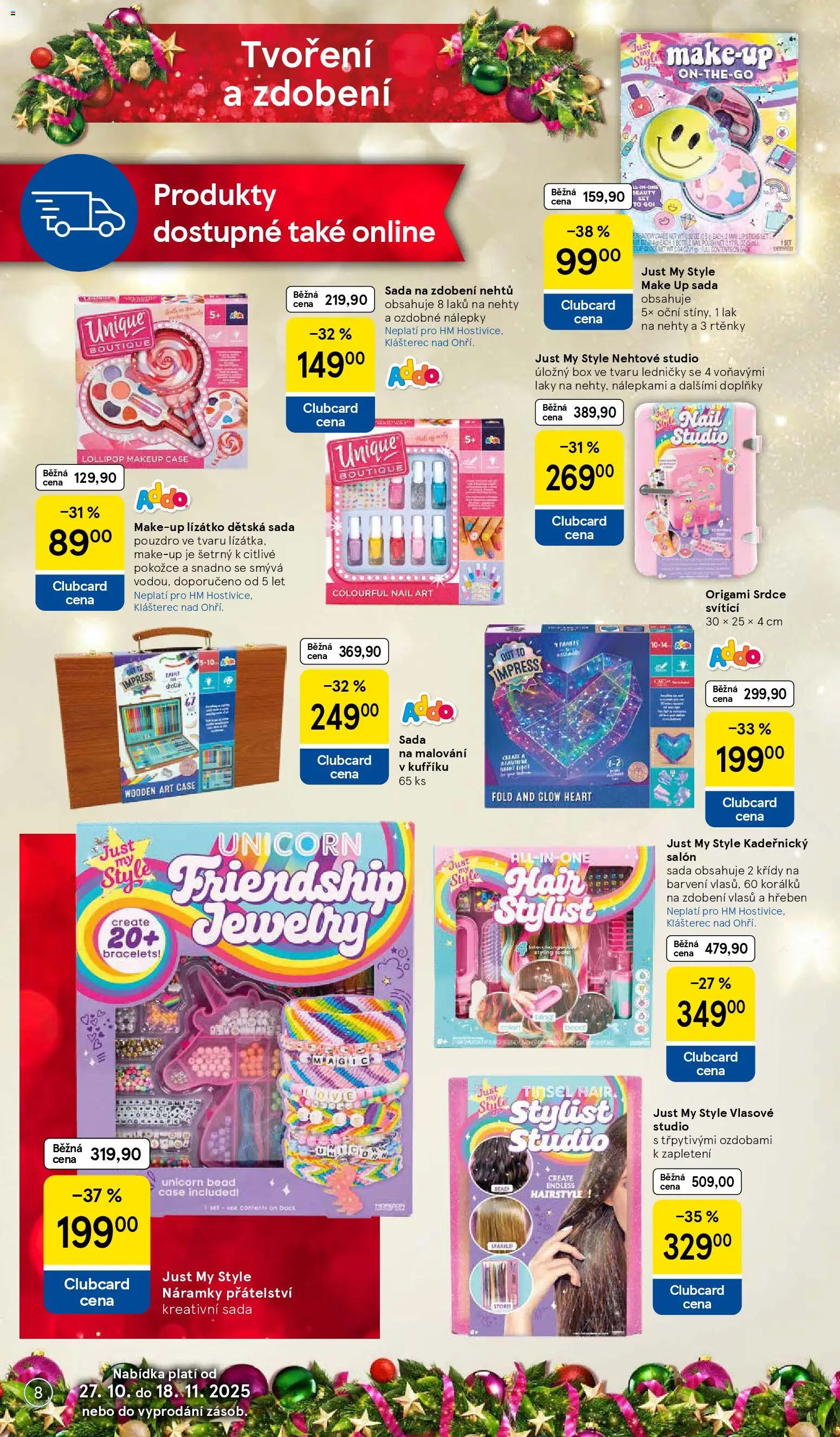 Tesco katalog od 27.10.2025 | Strana: 8 | Produkty: Makeup, Úložný box, Make-up, Hřeben