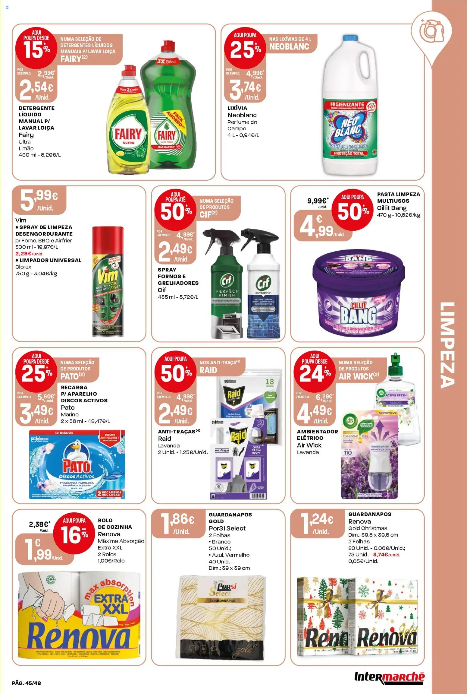 Intermarché folheto │ válido de 18.12.2025 | Página: 45 | Produtos: Perfume, Fragrância, Guardanapos, Detergente