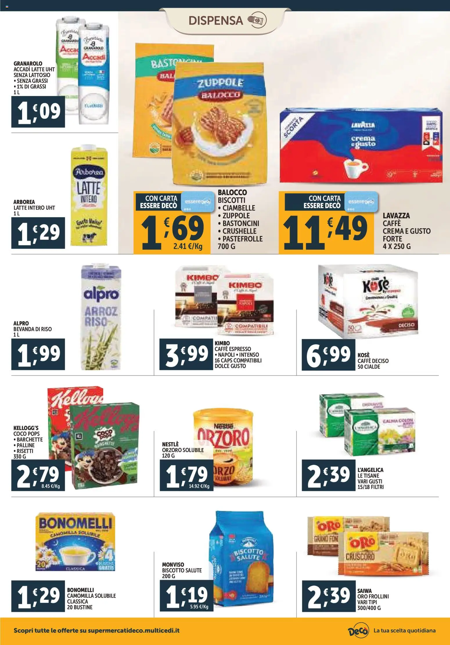 Volantino Decò del 20.11.2025 | Pagina: 10 | Prodotti: Crema, Riso, Frollini, Bevanda di riso