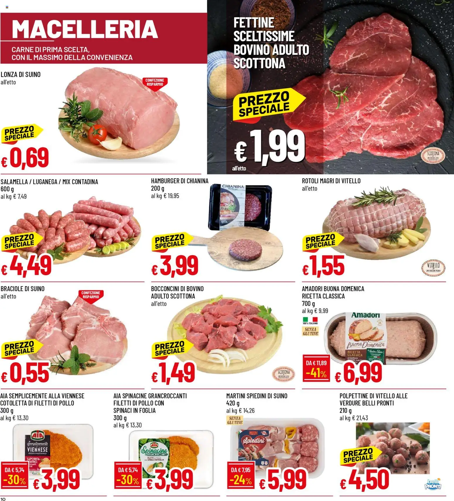 Volantino Galassia del 13.11.2025 | Pagina: 10 | Prodotti: Pollo, Verdure, Suino, Spinaci