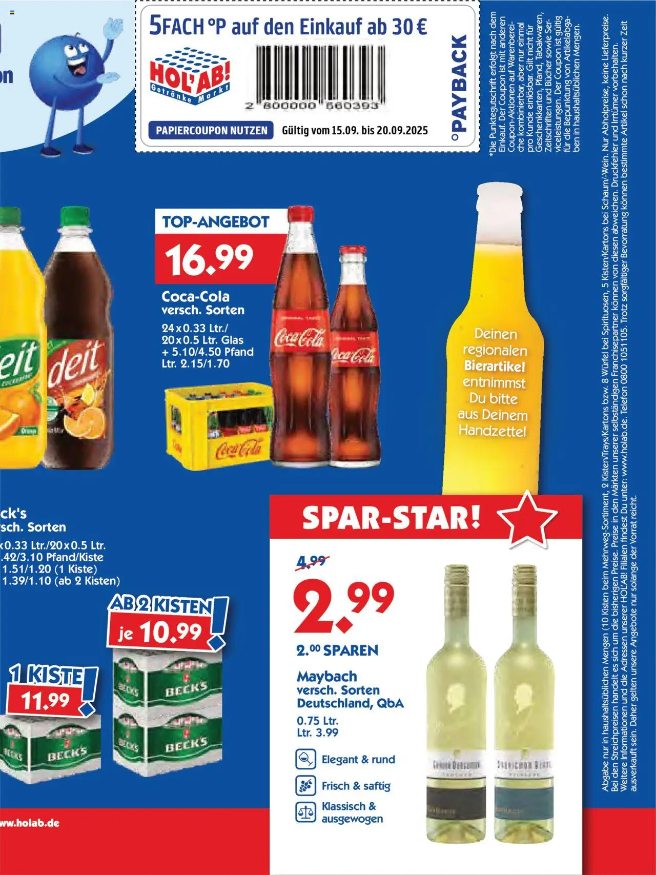 HOL’AB! Prospekt 	 – gültig ab 15.09.2025 | Seite: 3 | Produkte: Coca cola, Cola, Telefon