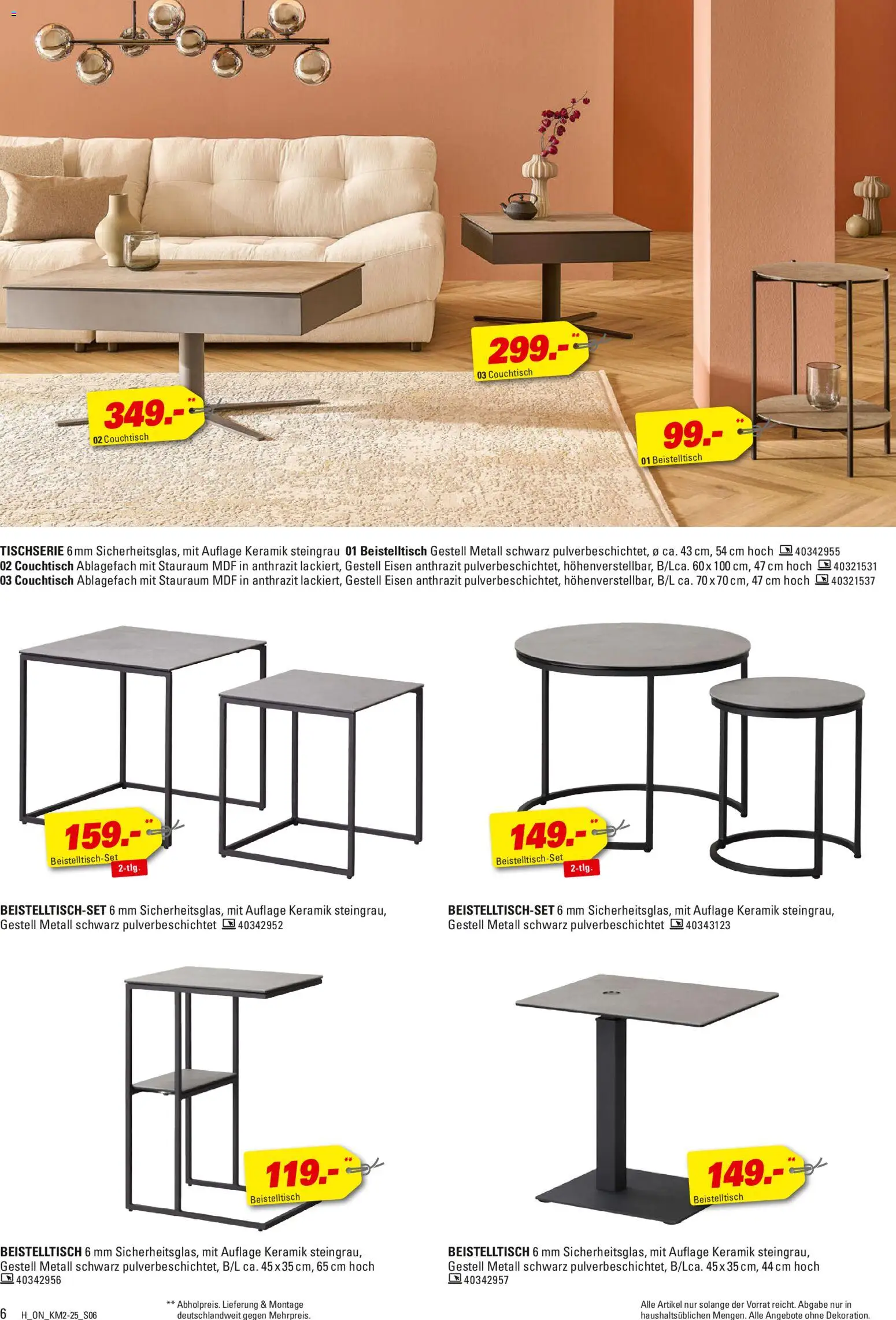 Höffner Kleinmöbel Spezial – gültig ab 29.10.2025 | Seite: 6 | Produkte: Beistelltisch, Couchtisch