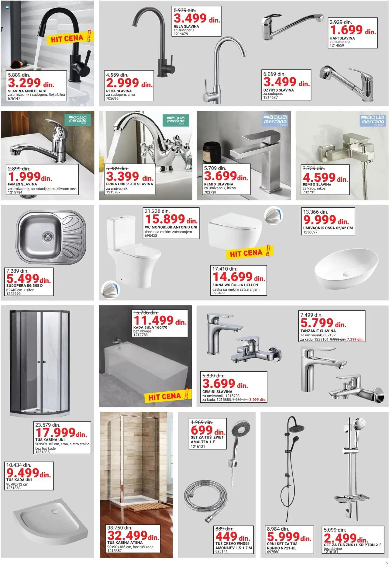Emmezeta katalog - važi od 01.10.2025 | Strana: 5 | Proizvode: Wc, Tuš, Šolja