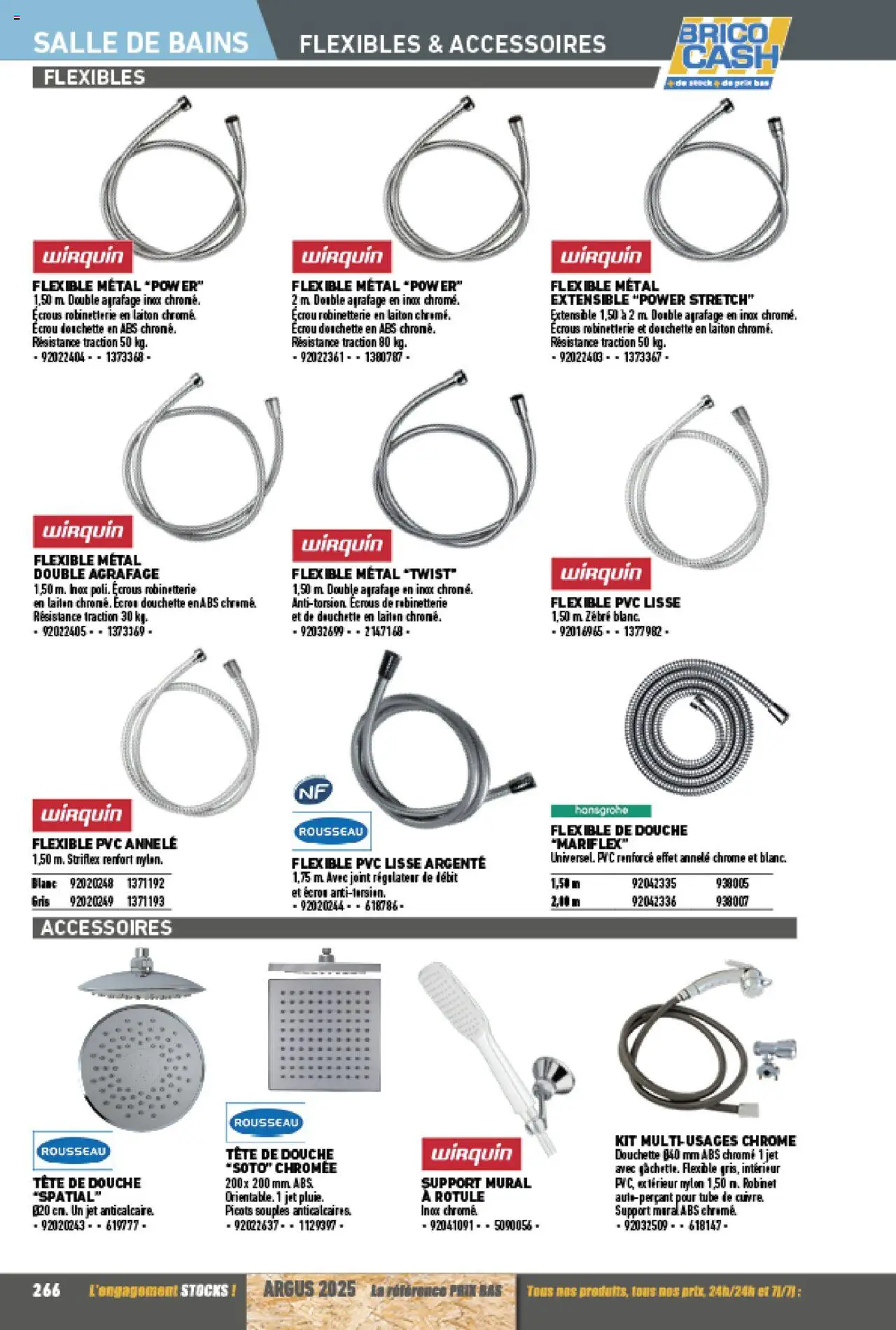 {H1} | Page: 266 | Produits: Support mural, Robinet, Douche