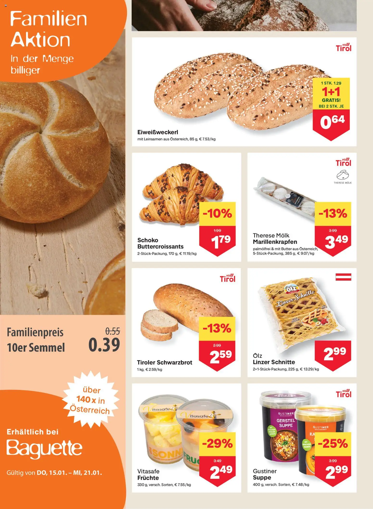 MPREIS Flugblatt gültig ab 15.01.2026 | Seite: 4 | Produkte: Jääkaappipakastin, Butter