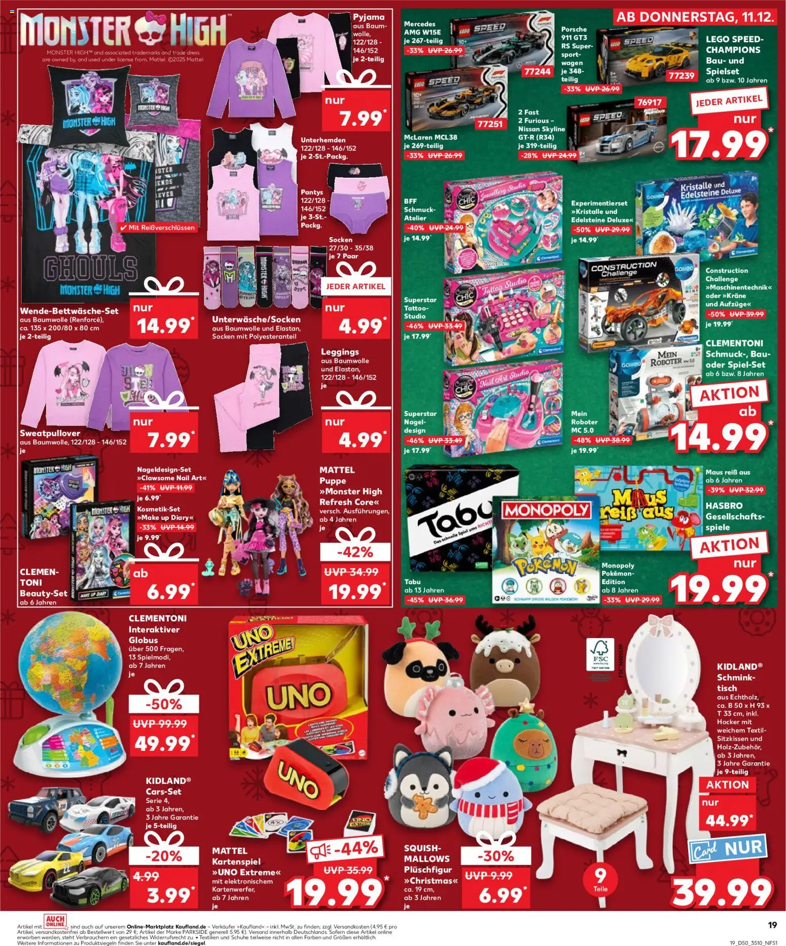 Kaufland prospekt Zeitz	 – gültig ab 11.12.2025 | Seite: 19 | Produkte: Spiel, Roboter, Pyjama, Maus