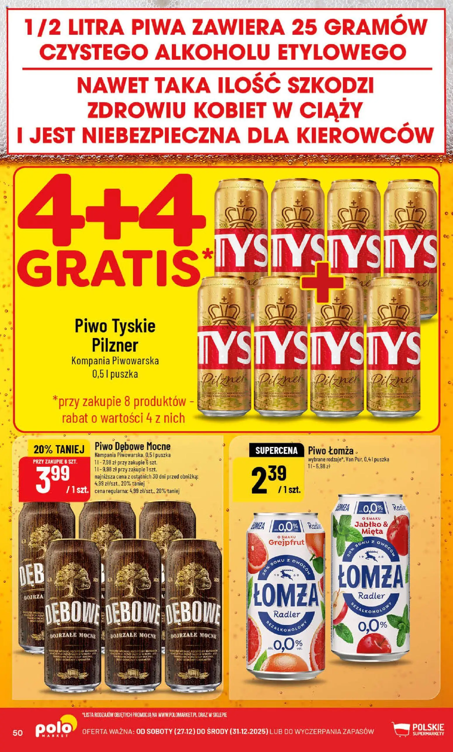 POLOmarket Gazetka od 27.12.2025 | Strona: 50 | Produkty: Mięta, Tyskie, Piwo, Grejpfrut