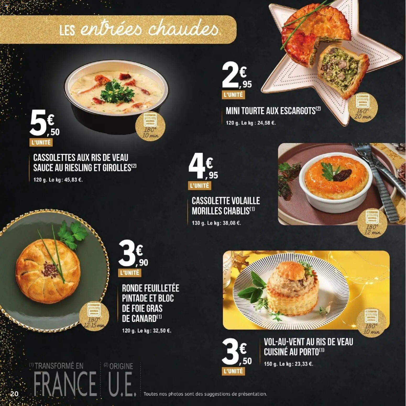 {H1} | Page: 20 | Produits: Ris de veau, Foie Gras de Canard, Volaille, Escargots