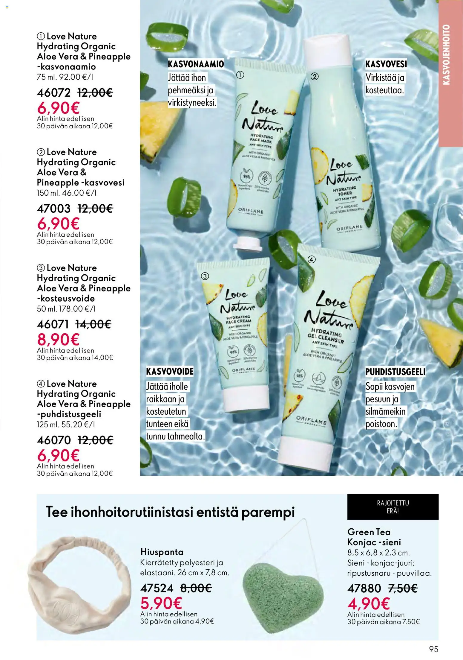 Oriflame - Esite 15 – voimassa 29.10.2025 alkaen | Sivu: 95 | Tuotteet: Sieni, Kasvonaamio, Kasvovoide, Tee