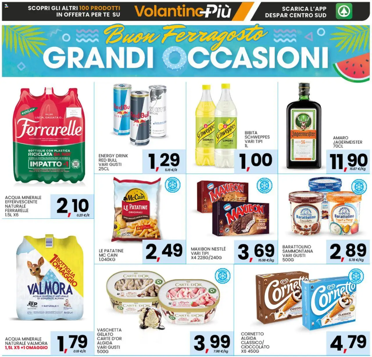 Volantino Interspar del 04.08.2025 | Pagina: 3 | Prodotti: Tè, Cornetto, Bibita, Cedrata