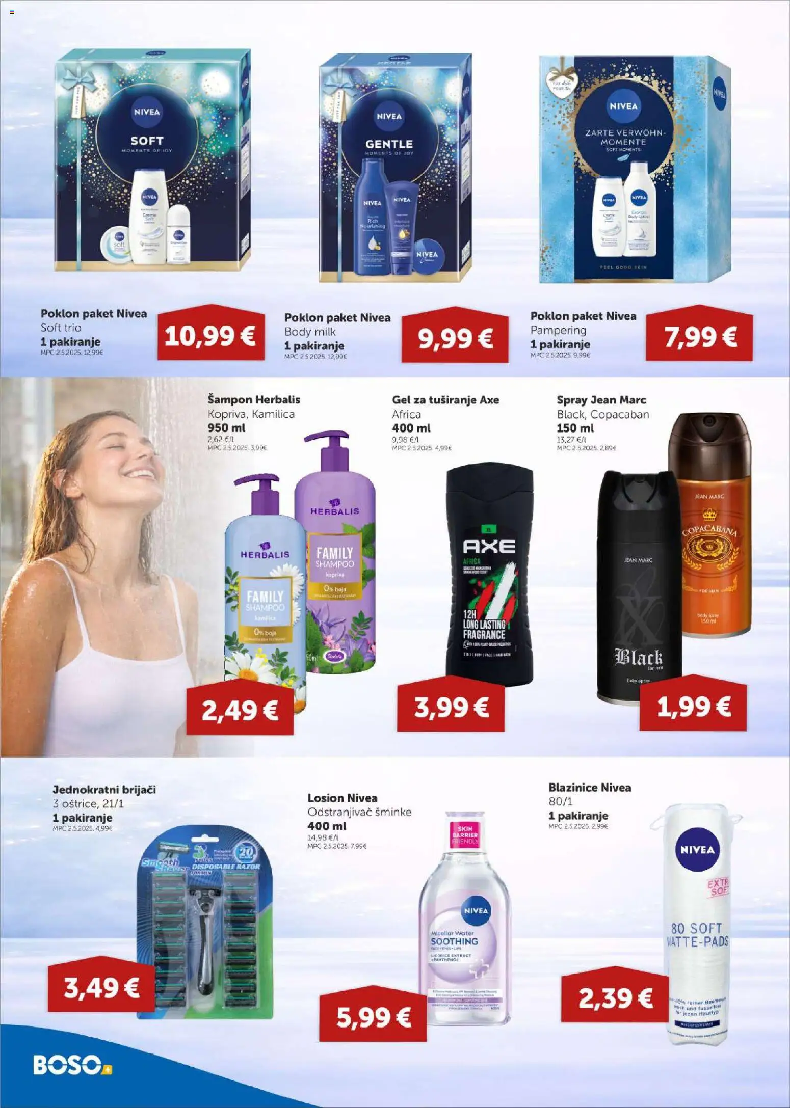 Boso katalog | vrijedi od 05.02.2026 | Stranica: 12 | Proizvodi: Šampon, Gel za tuširanje, Nivea, Axe