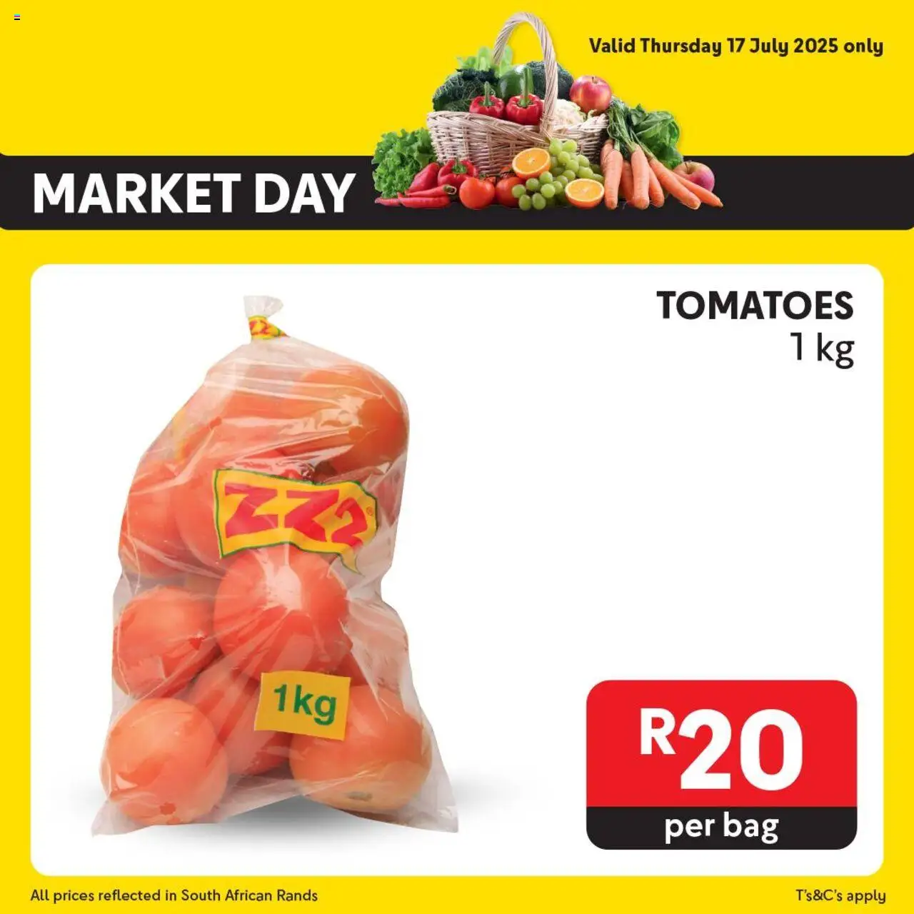 Makro Market Day │ valid from 17.07.2025 | Page: 1 | Products: Bag, Tomatoes