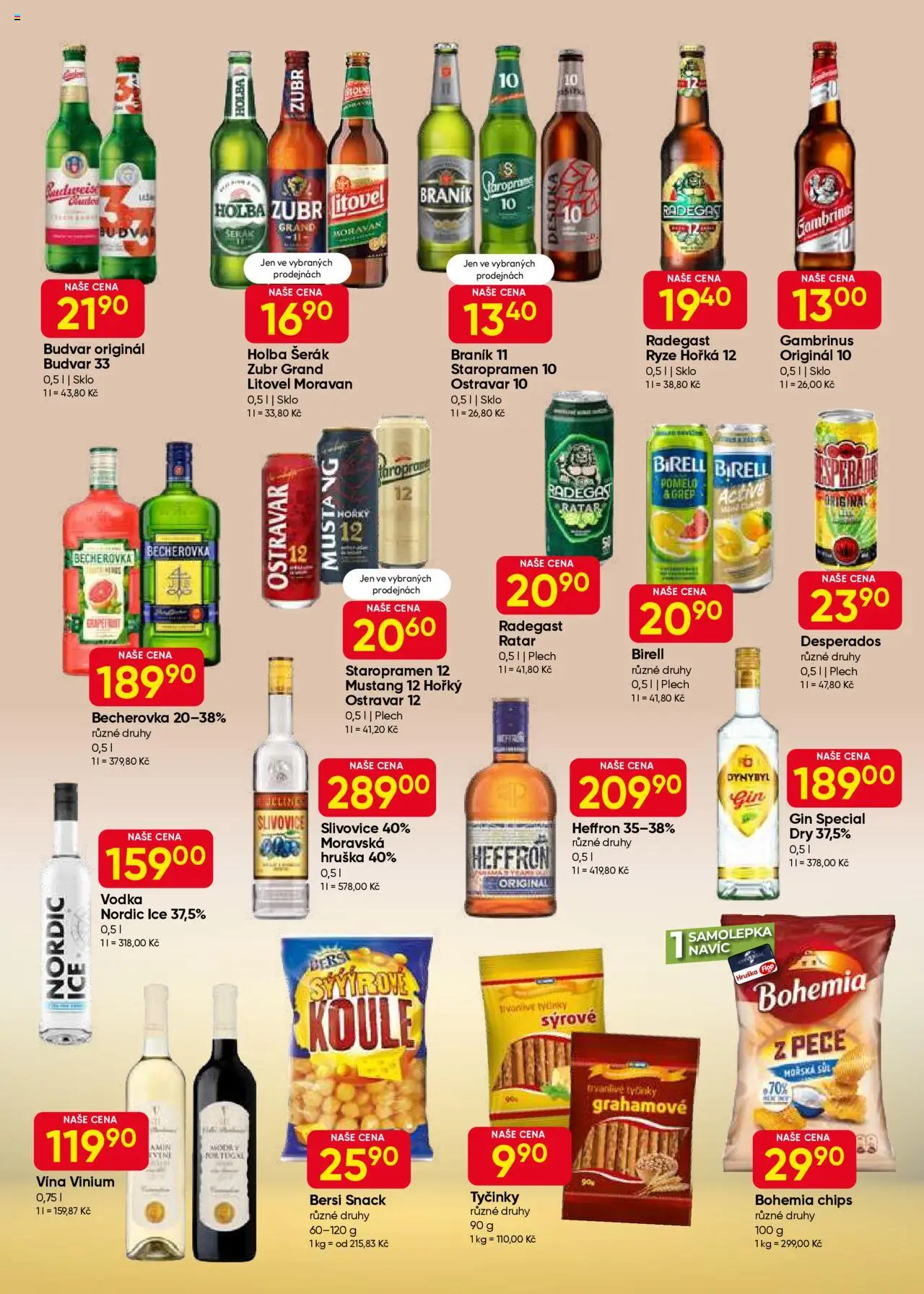 Hruška leták od 07.10.2025 | Strana: 10 | Produkty: Birell, Tyčinky, Braník, Bohemia chips