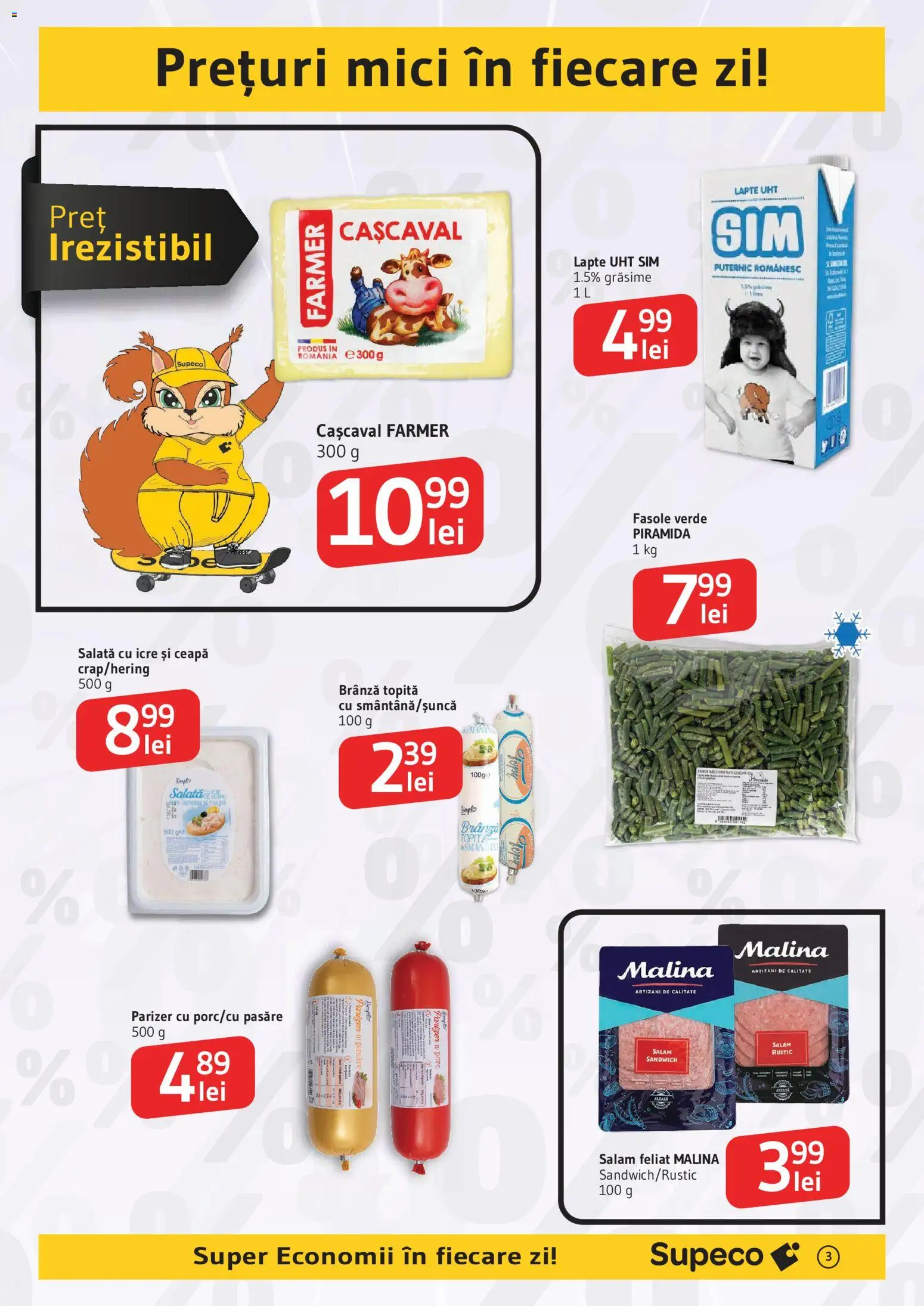 Noul catalog Supeco – valabil de la 15.01.2026 | Pagină: 3 | Produse: Brânză, Salam, Fasole verde, Ceapă