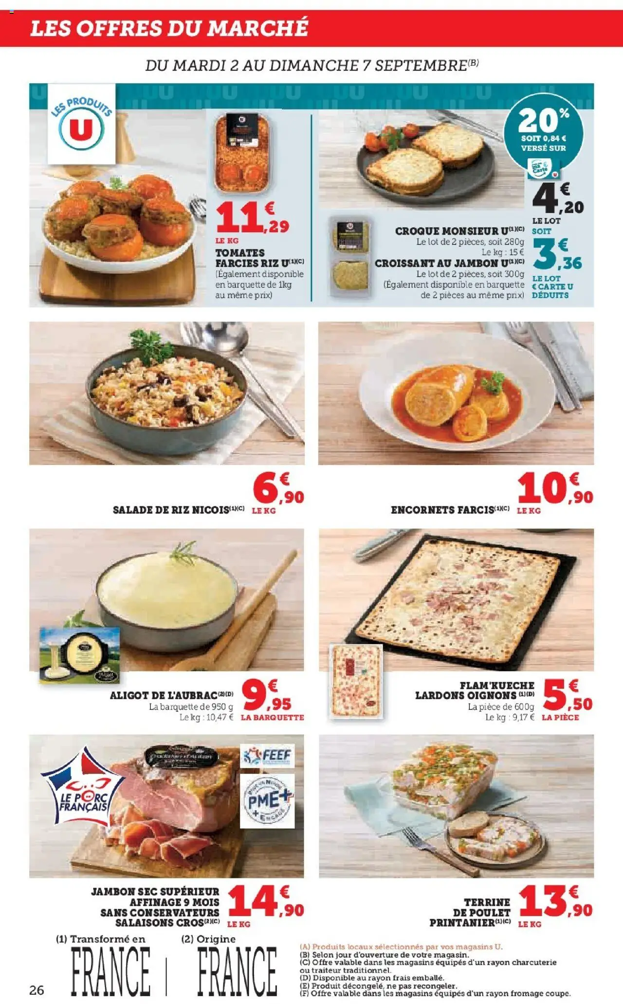  | Page: 26 | Produits: Salade, Jambon, Porc, Oignons