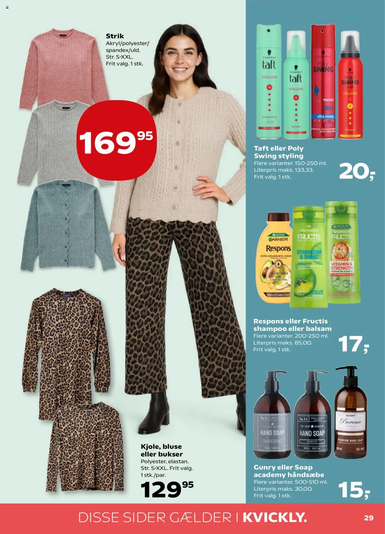 Kvickly tilbudsavis – gyldig fra 19.09.2025 | Side: 31 | Produkter: Shampoo, Balsam, Bukser, Bluse