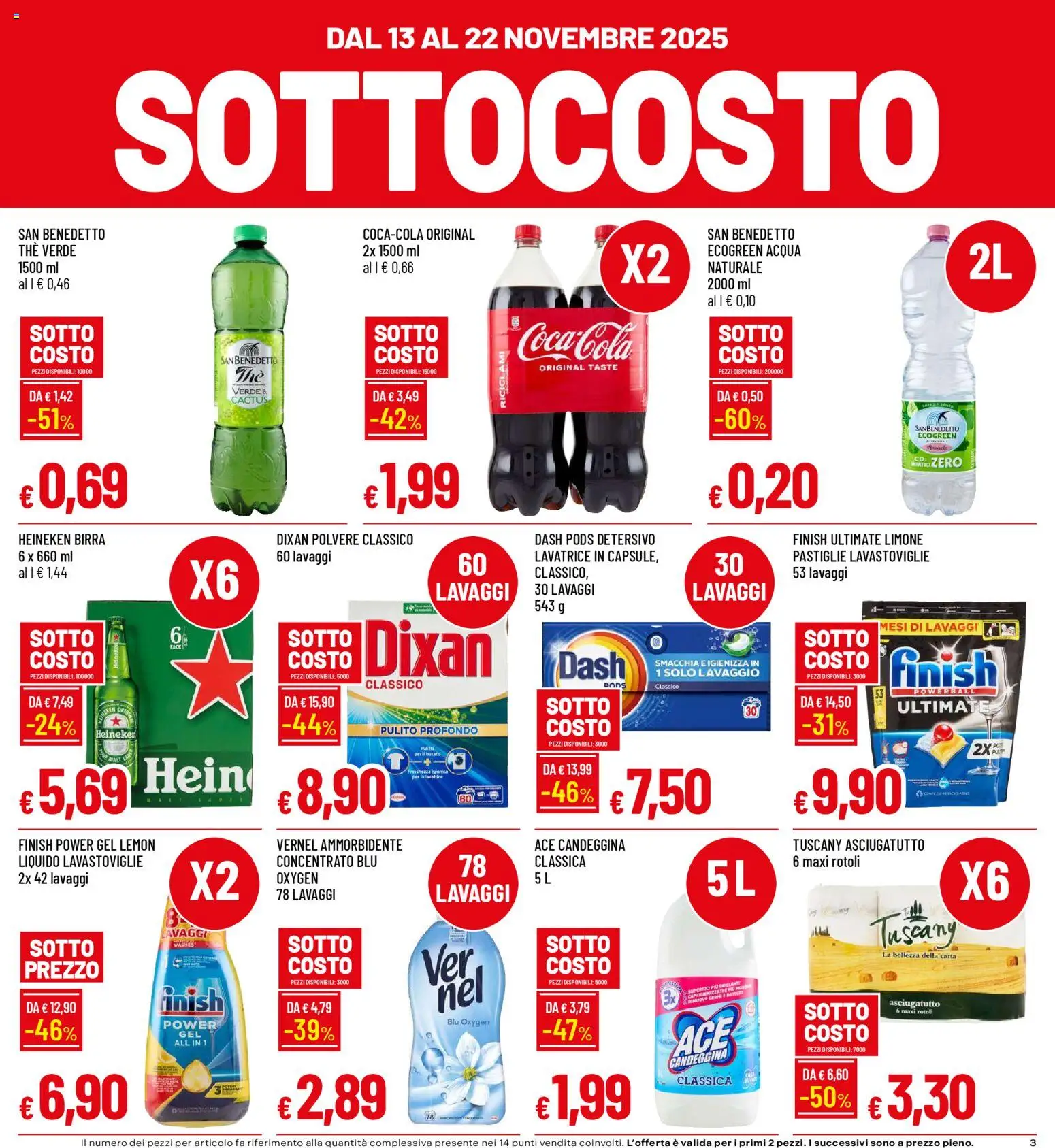 Volantino Galassia del 13.11.2025 | Pagina: 3 | Prodotti: The, Asciugatutto, Cactus, Coca Cola