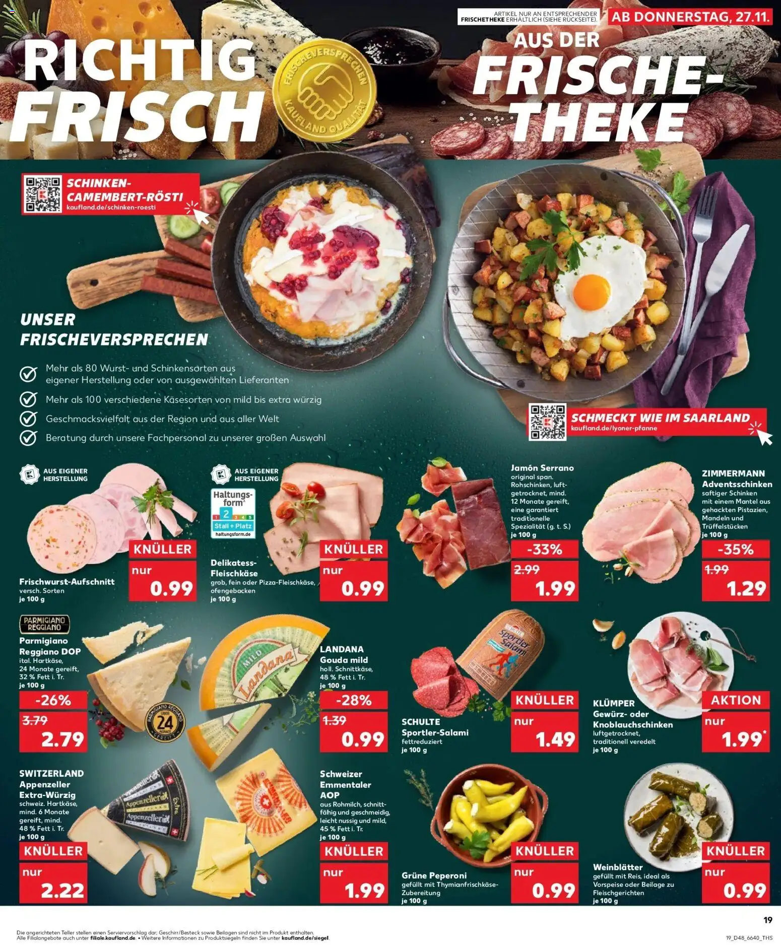 Kaufland prospekt Rottenburg Am Neckar	 – gültig ab 30.11.2025 | Seite: 19 | Produkte: Gouda, Mandeln, Wurst, Mantel