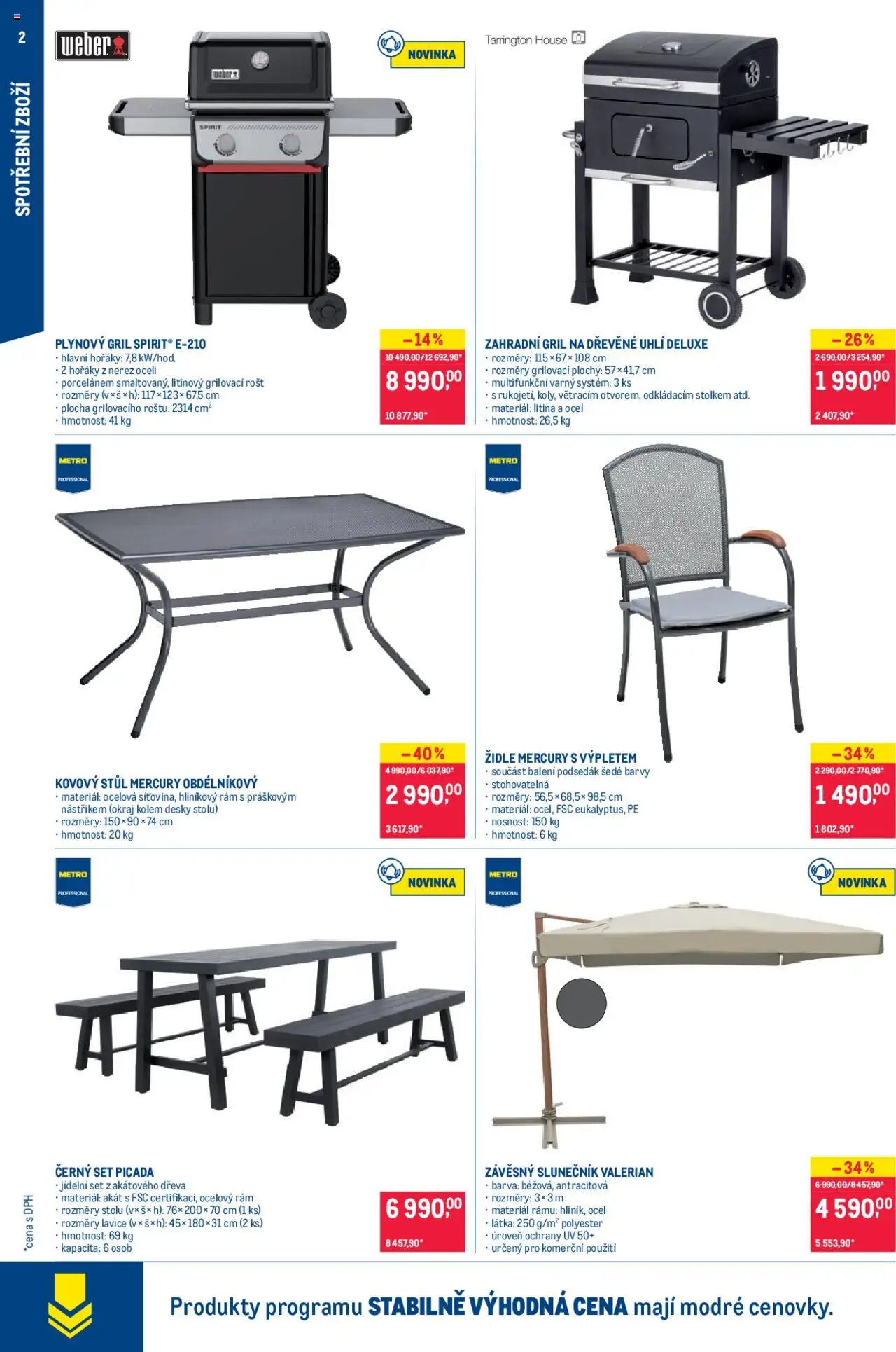 Makro leták - Spotřební zboží od 04.06.2025 | Strana: 2 | Produkty: Jídelní set, Deluxe, Stůl, Lavice