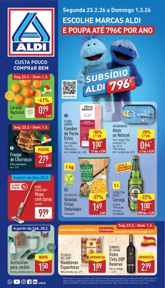 Pré-visualização Aldi folheto válido de 23.02.2026