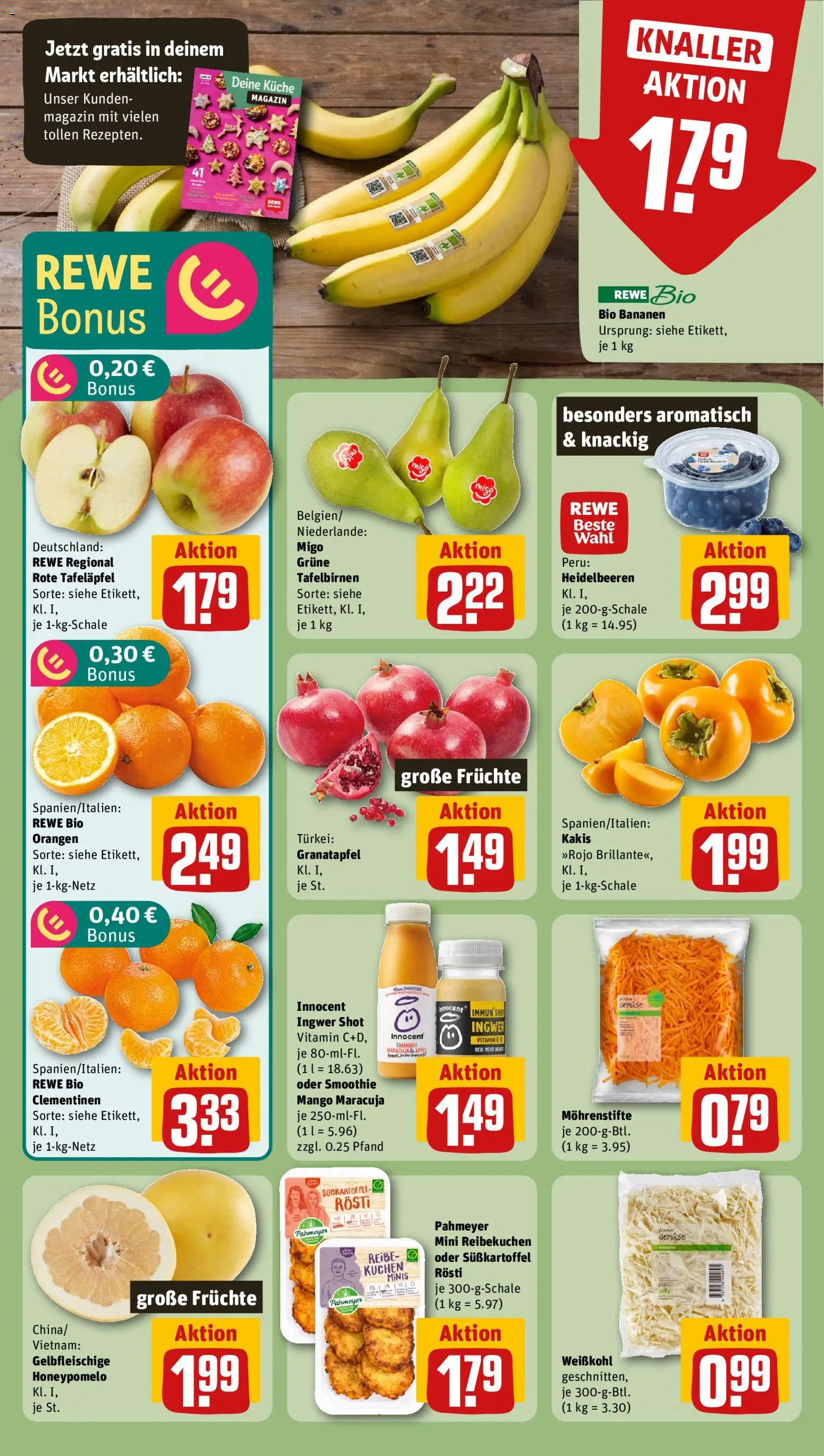 Rewe ihr Kaufpark Prospekt 	 – gültig ab 17.11.2025 | Seite: 4 | Produkte: Bananen, Orangen, Mango, Kuchen