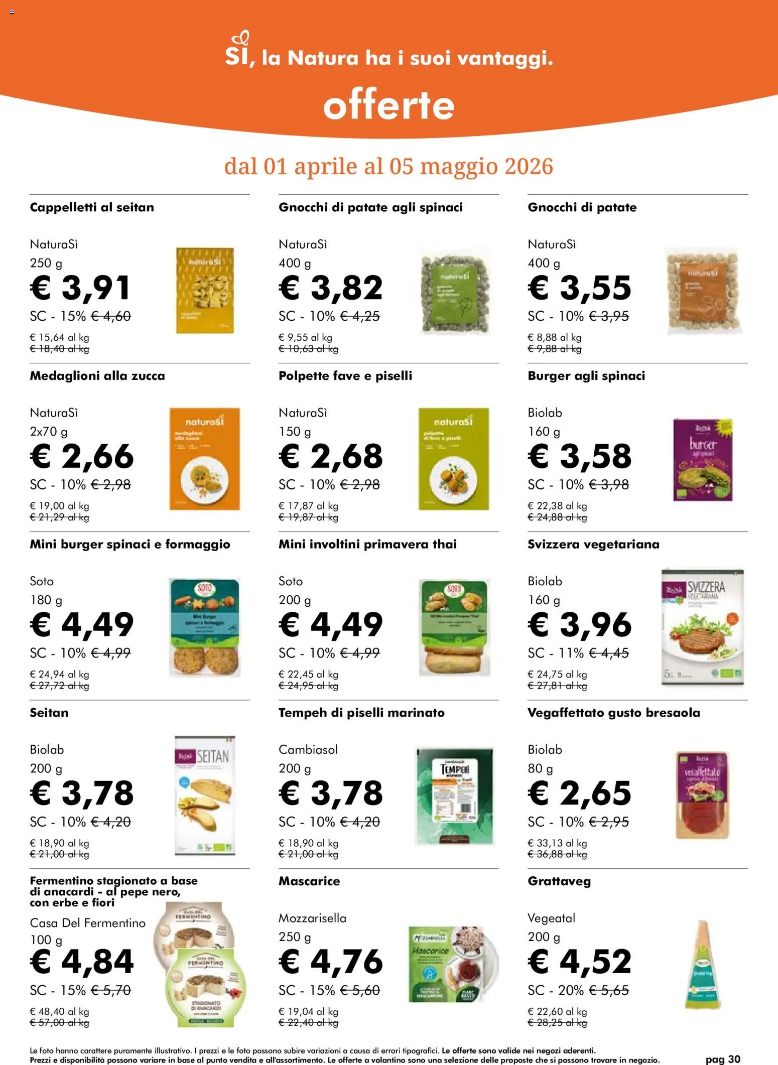 Volantino Natura Sì del 01.04.2026 | Pagina: 30
