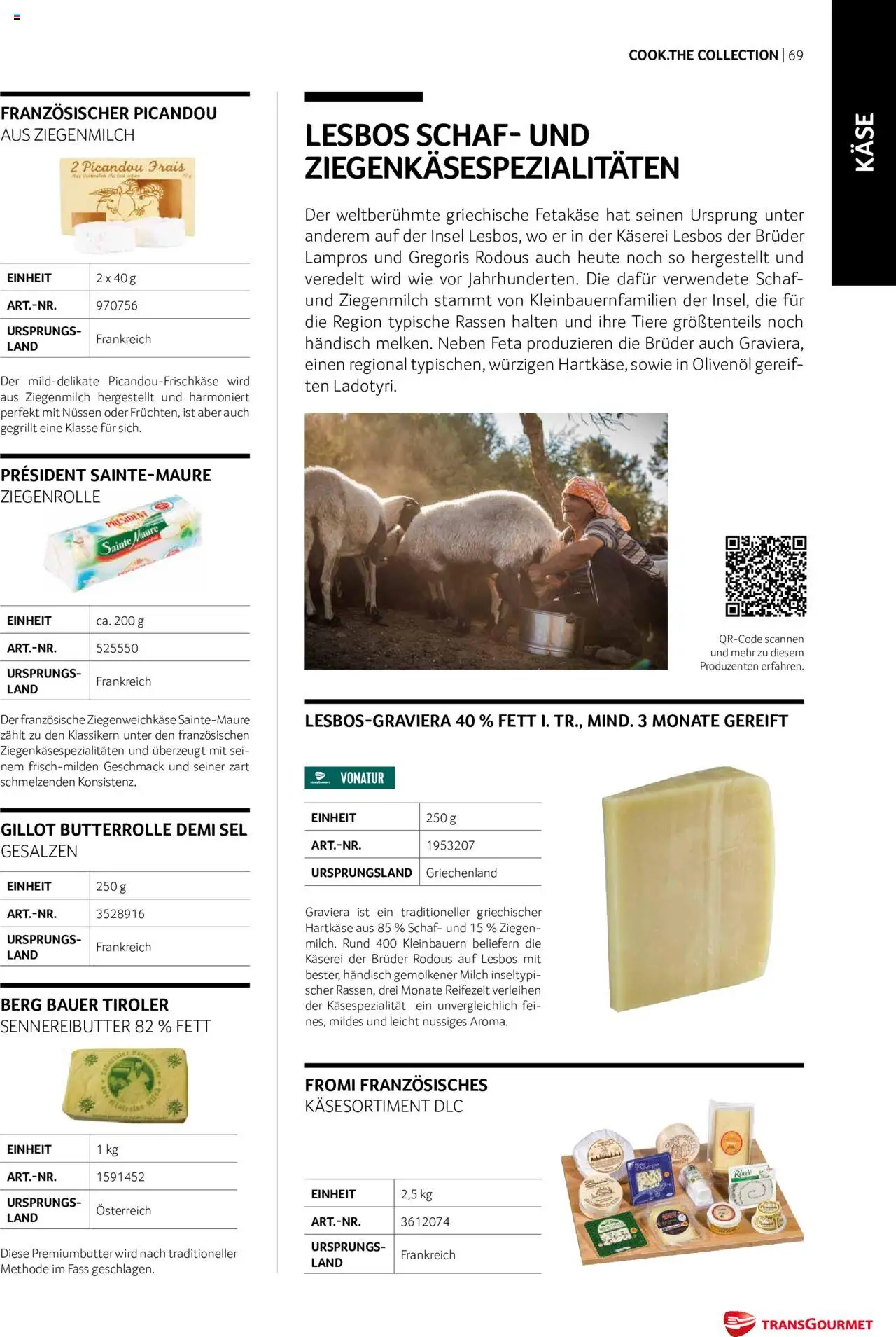 Transgourmet Cook Look-Book gültig ab 01.09.2023 | Seite: 69 | Produkte: Milch, Käse