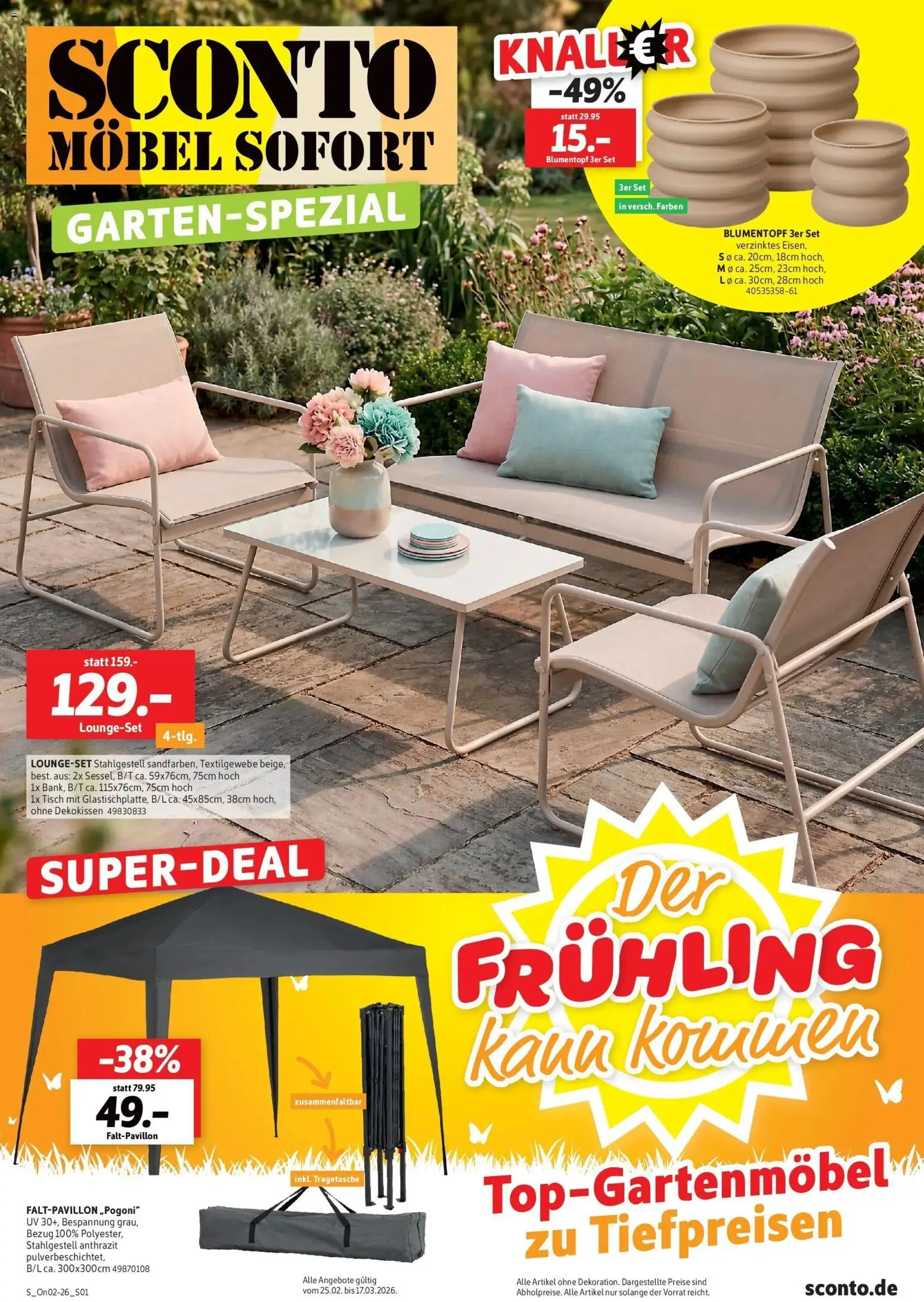 Sconto Prospekt Erfurt – gültig ab 25.02.2026 | Seite: 1 | Produkte: Tisch, Blumentopf