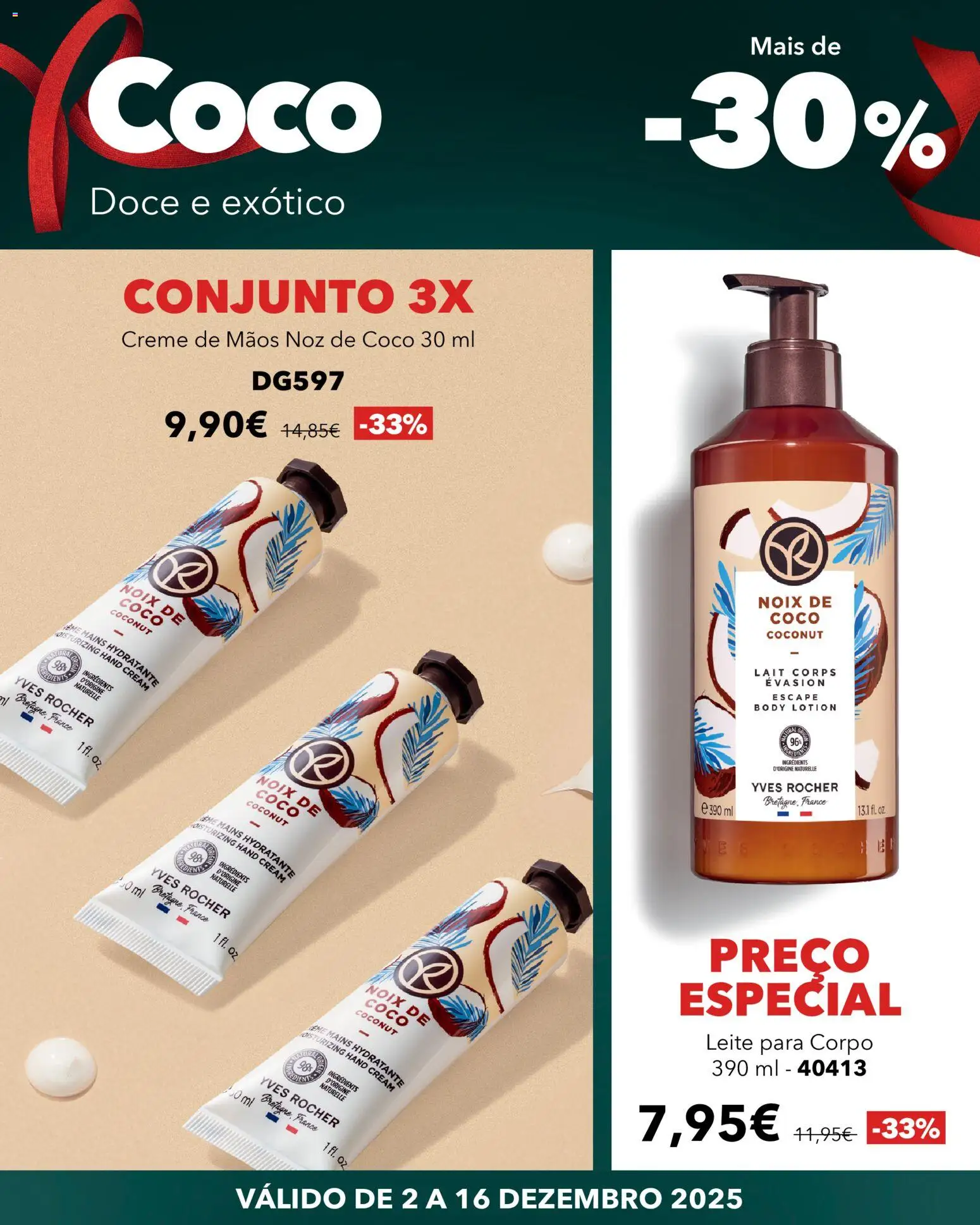 Yves Rocher - Bain de nature monoï  │ válido de 02.12.2025 | Página: 4 | Produtos: Leite, Creme