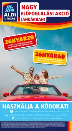 Aldi Utazás katalógus - amely érvényes a következő dátumtól: 01.01.2026