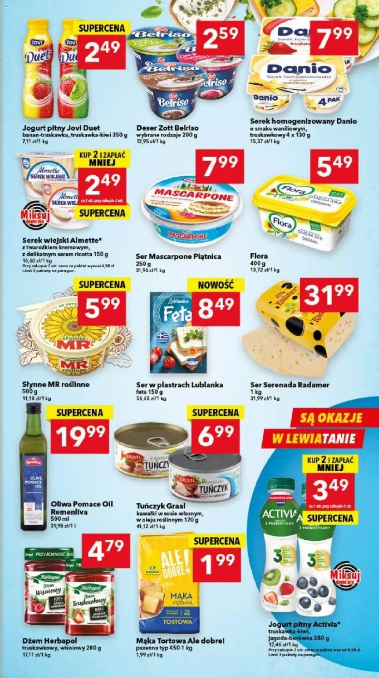 Lewiatan gazetka - Bydgoszcz od 13.08.2025 | Strona: 3 | Produkty: Serek homogenizowany, Dżem, Ser, Ser mascarpone