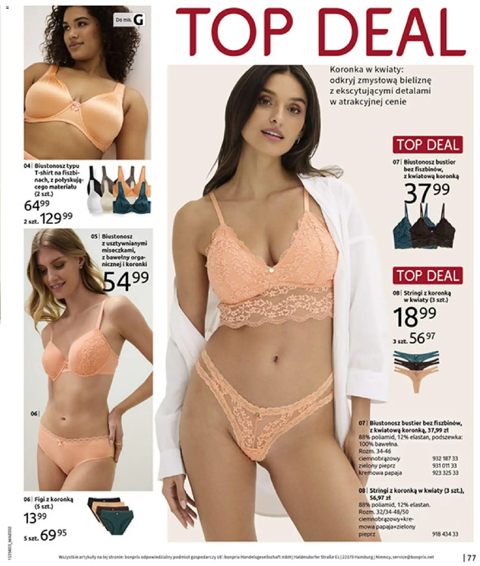 BonPrix Katalog od 03.03.2026 | Strona: 79 | Produkty: Stringi, Biustonosz, Kwiaty, Pieprz