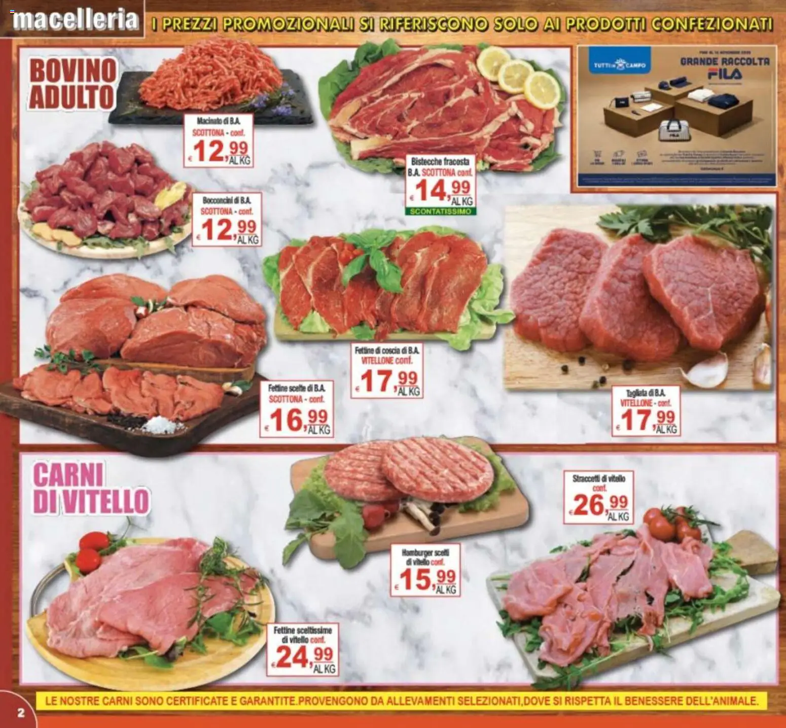 Volantino CTS del 07.11.2025 | Pagina: 2 | Prodotti: Bovino, Vitello, Hamburger, Macinato