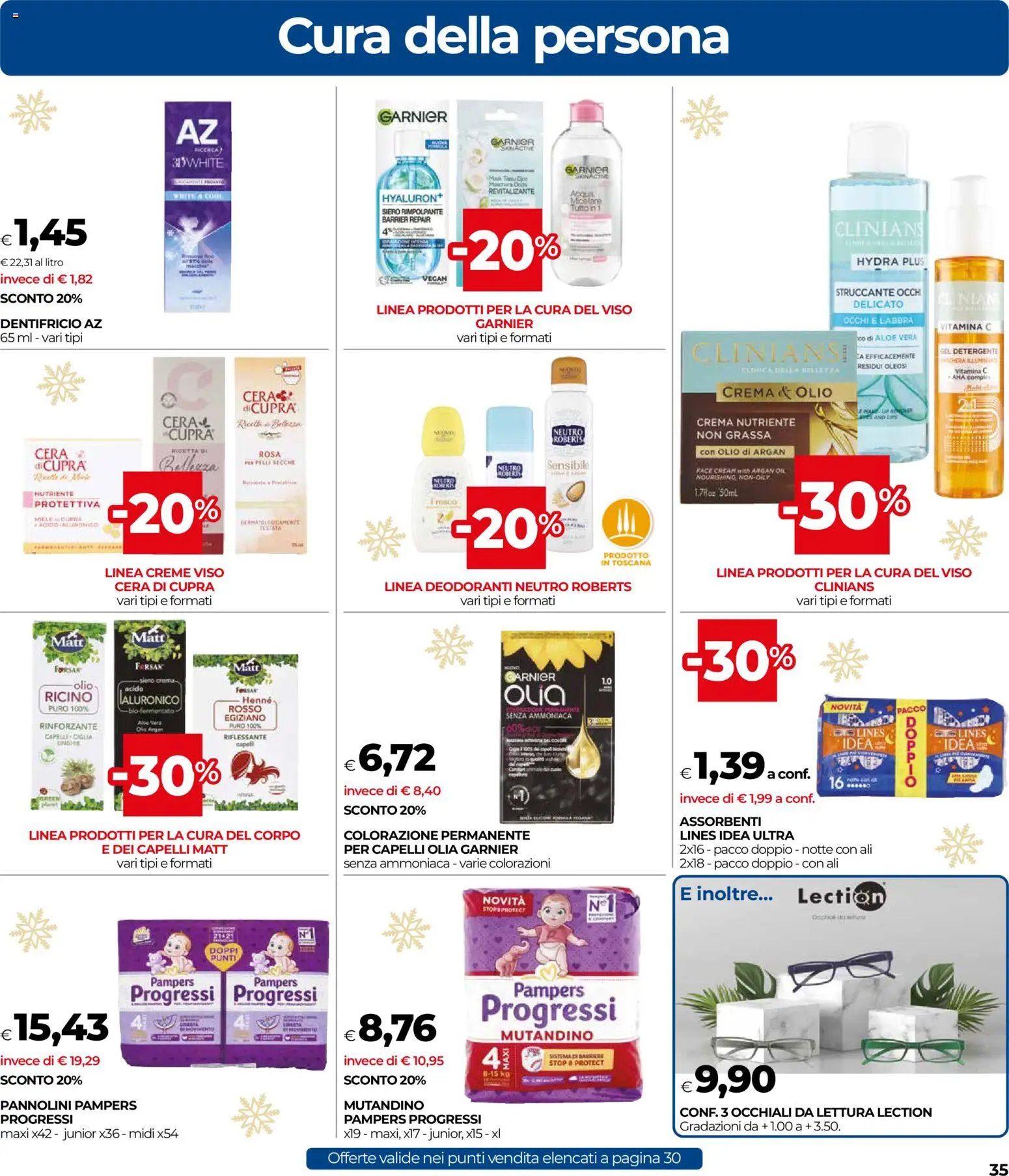 Volantino COOP del 04.12.2025 | Pagina: 35 | Prodotti: Struccante, Pannolini, Detergente, Pampers