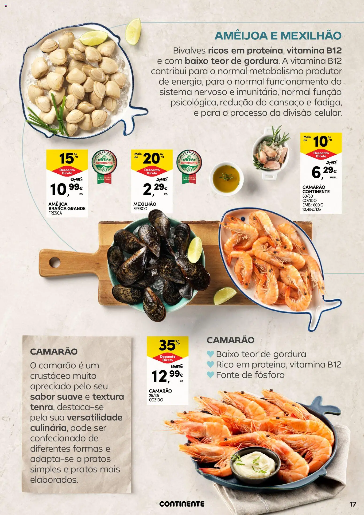 Continente - A frescura da primavera │ válido de 17.03.2026 | Página: 17 | Produtos: Pratos, Camarão