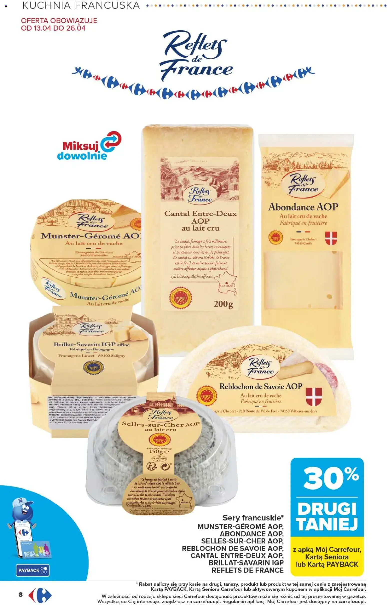 Carrefour gazetka - Bon appétit! od 13.04.2026 | Strona: 8 | Produkty: Karta, Sery