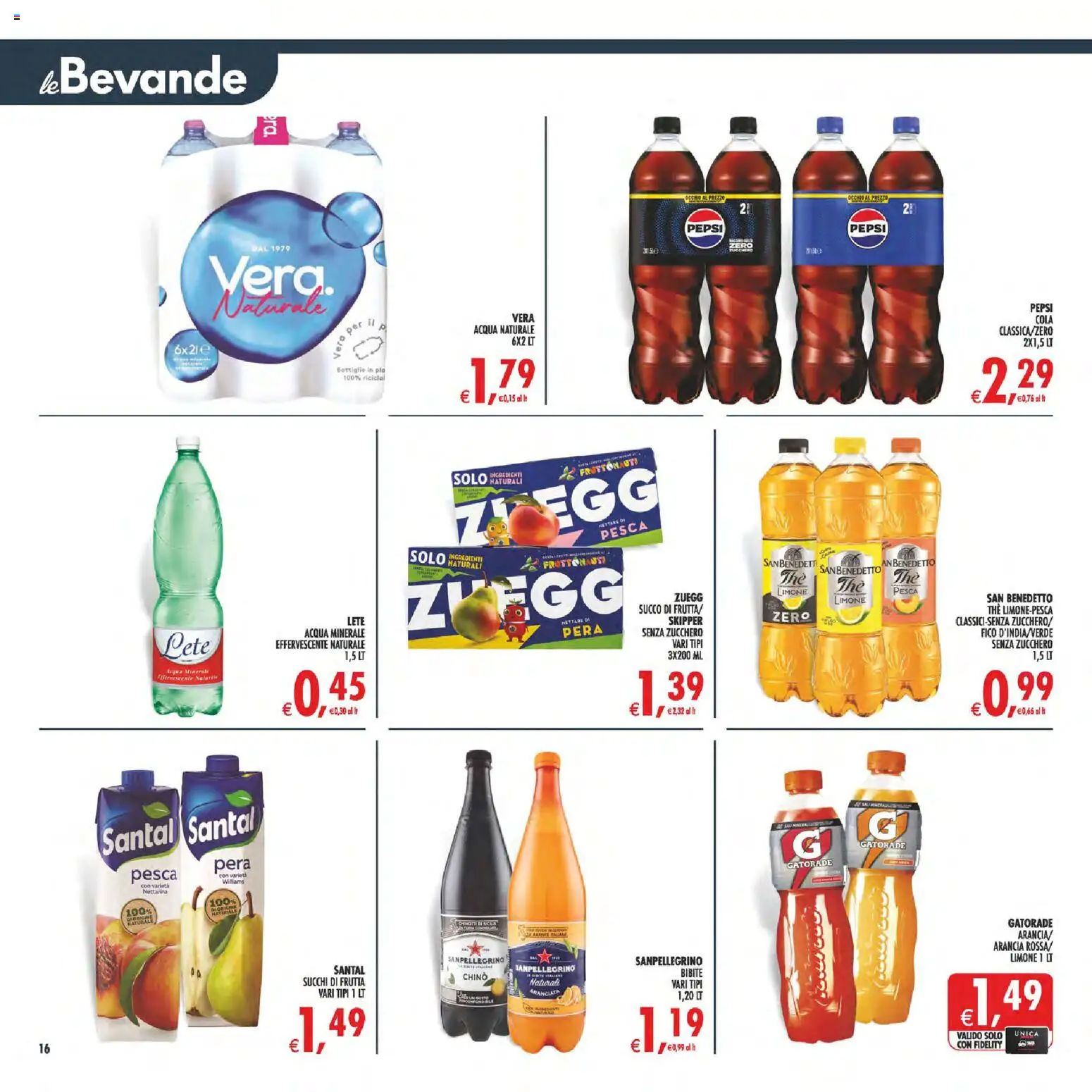Volantino Decò del 17.04.2026 | Pagina: 16 | Prodotti: Zucchero, Limone, Bibite, Pepsi