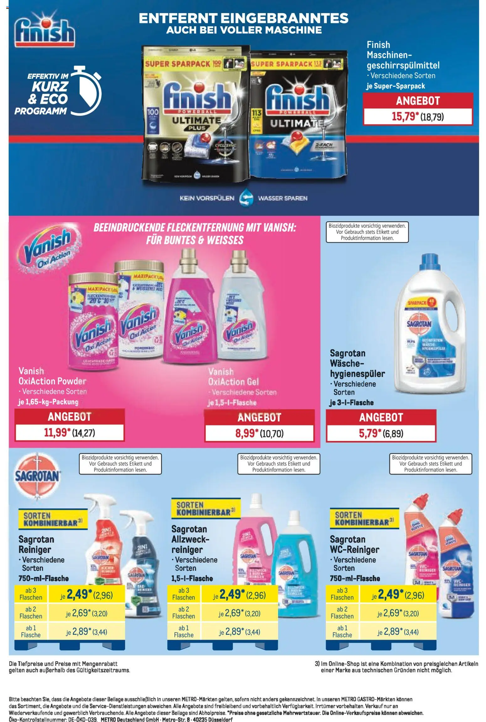 Metro Starke Marken – gültig ab 02.03.2026 | Seite: 13 | Produkte: Finish, Wasser, Geschirrspülmittel