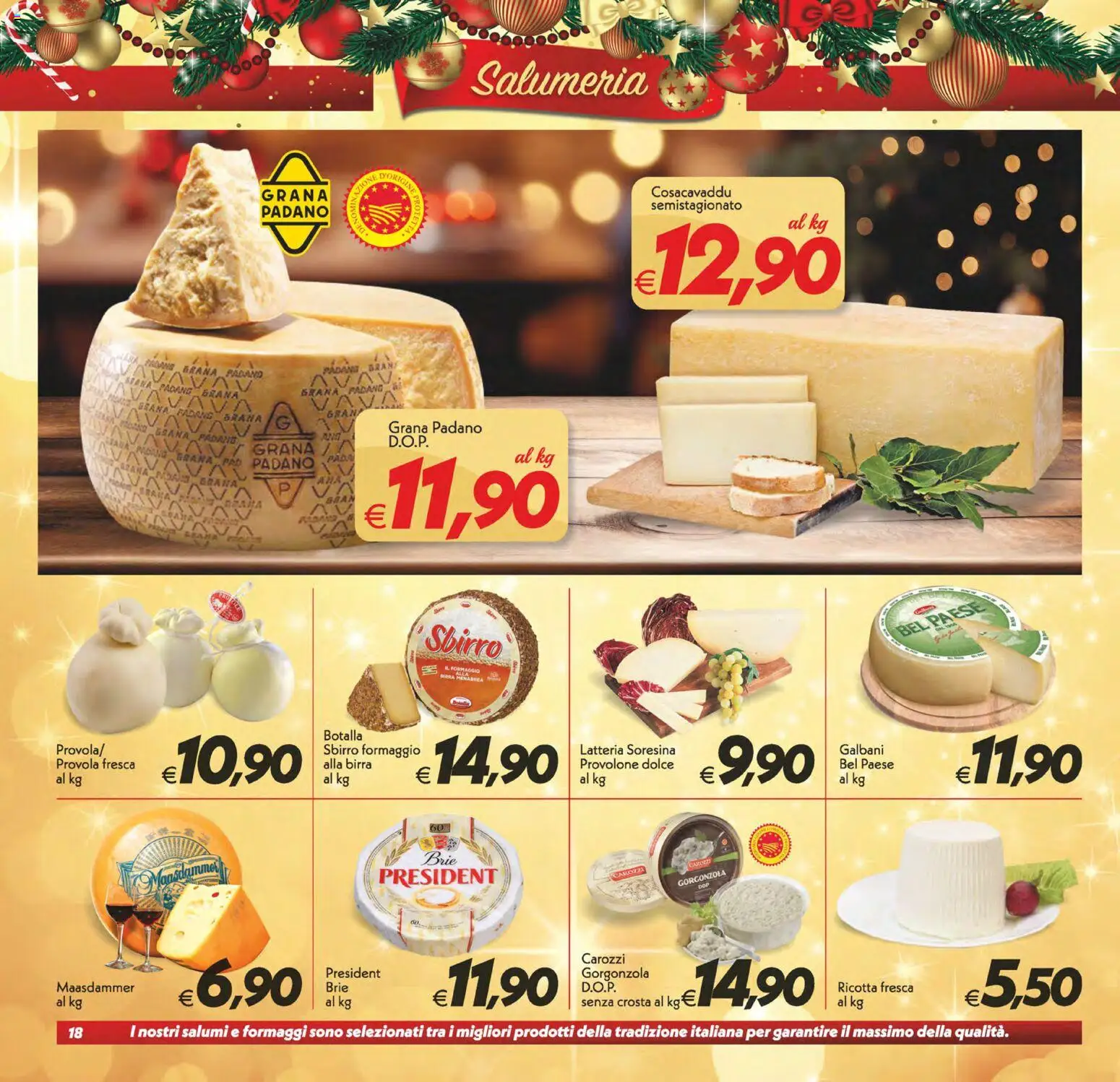 Volantino SuperConveniente del 16.12.2025 | Pagina: 18 | Prodotti: Provolone, Birra, Formaggio, Ricotta