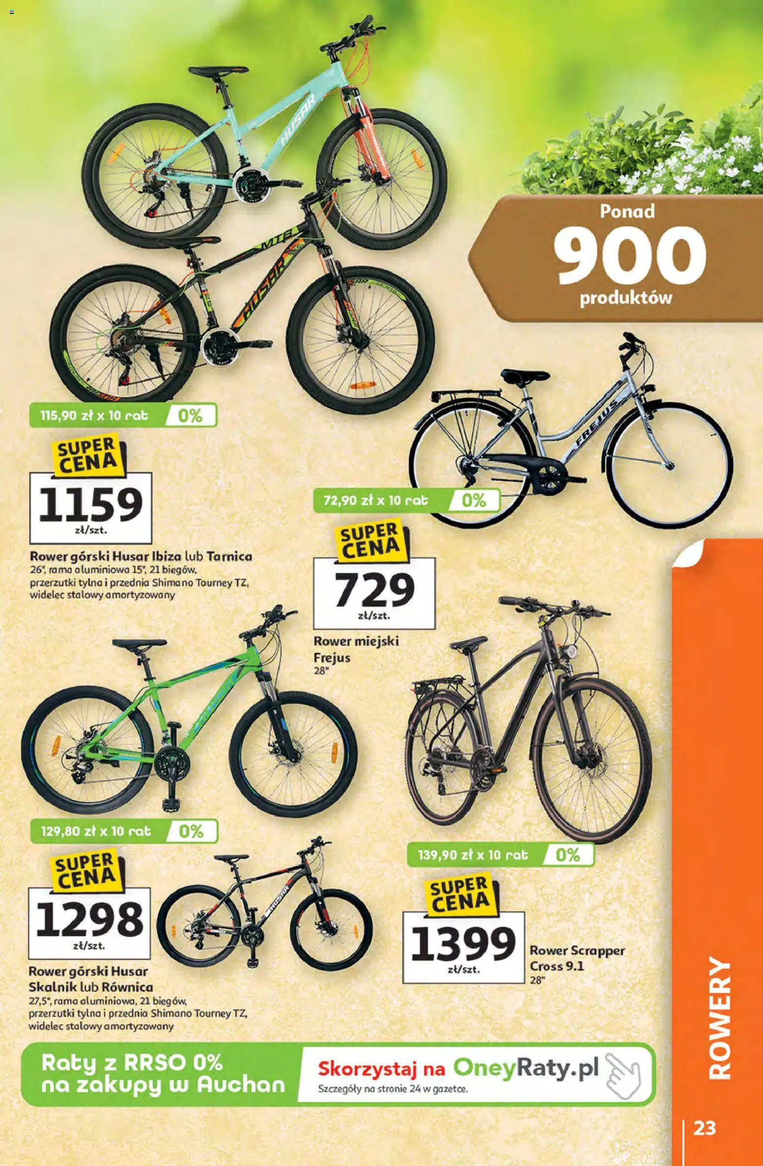 Auchan gazetka - Strefa Relaksu Hipermarket od 09.04.2026 | Strona: 23 | Produkty: Rower