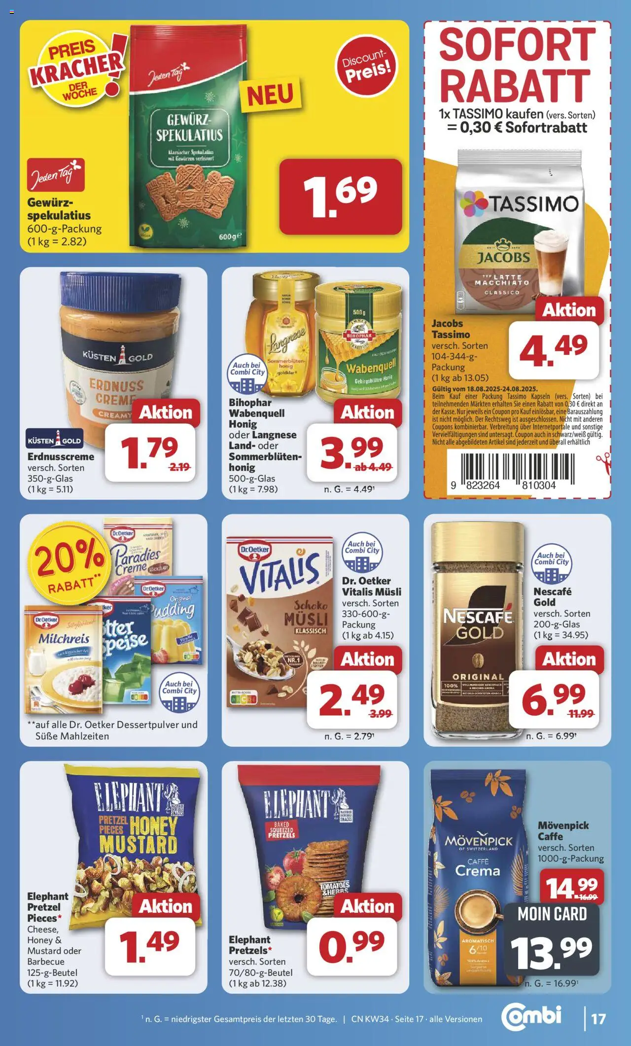 Combi Prospekt 	 - gültig ab dem 18.08.2025 | Seite: 21 | Produkte: Musli, Langnese, Pudding, Creme