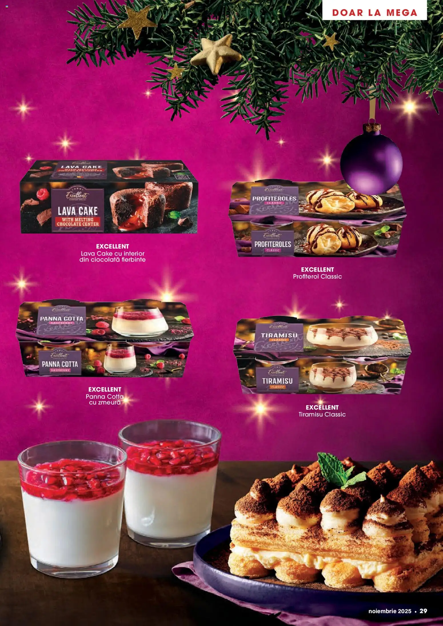 Noul catalog Mega Image – valabil de la 30.10.2025 | Pagină: 29 | Produse: Zmeură, Tiramisu, Ciocolată