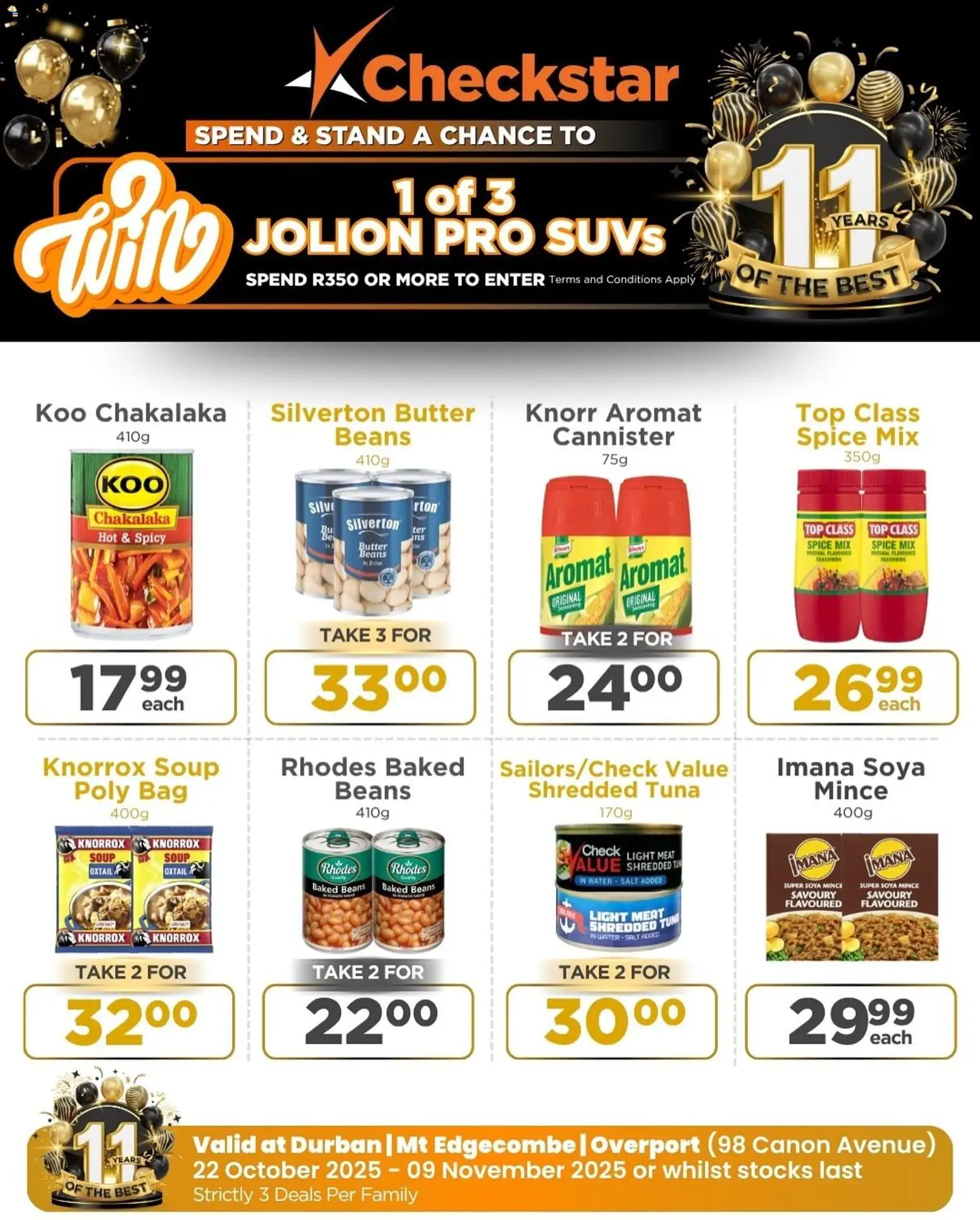 New Check Star catalogue – valid from 22.10.2025 | Page: 13 | Products: Baked beans, Light, Soya mince, Salt