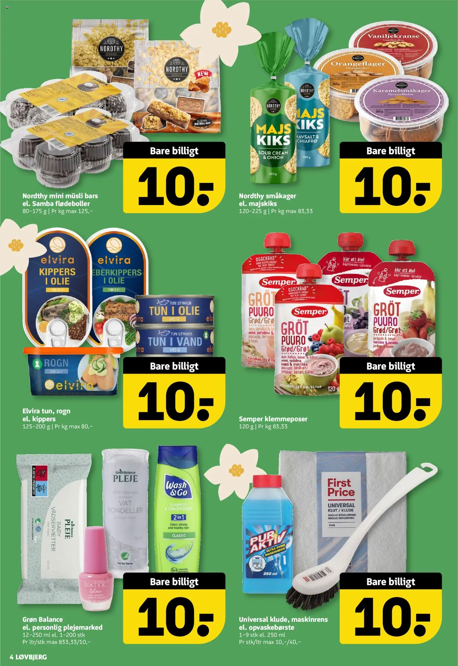 Løvbjerg tilbudsavis – gyldig fra 24.04.2026 | Side: 4 | Produkter: Blåbær, Olie, Flødeboller, Småkager