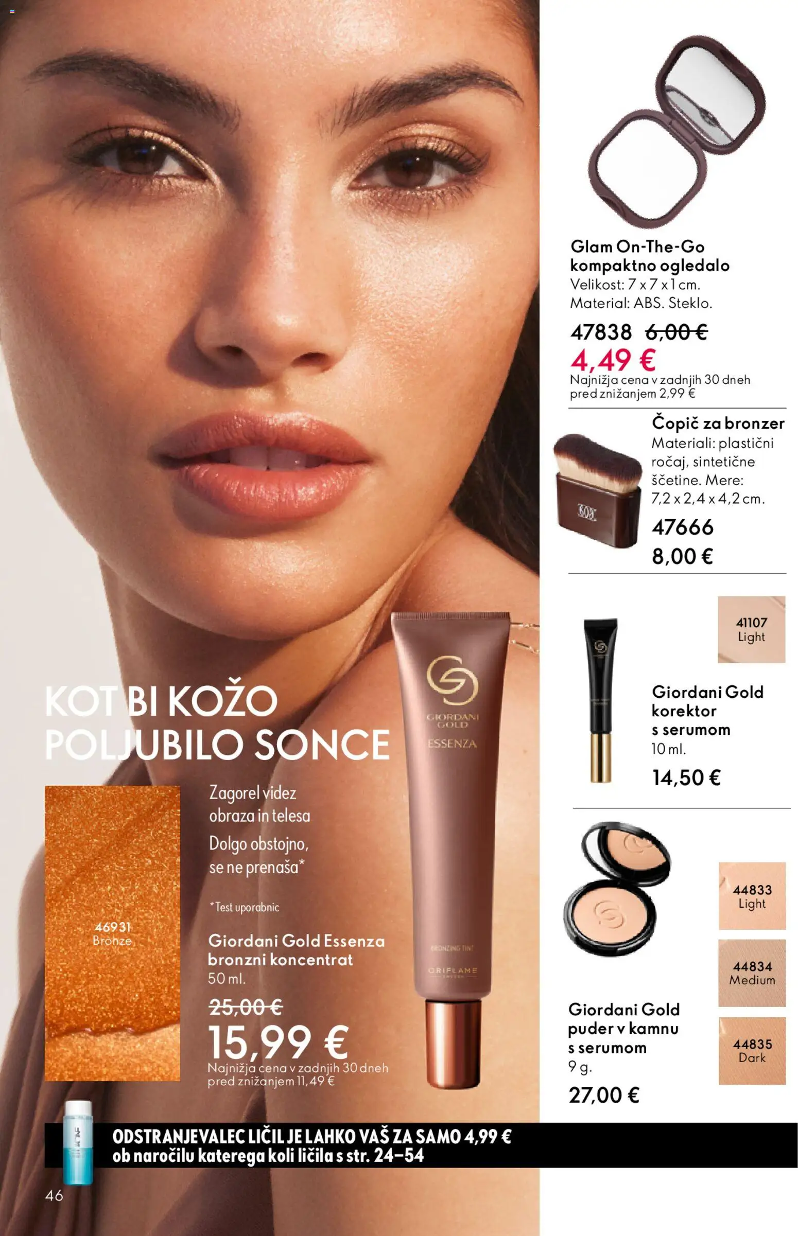 Novi Oriflame katalog ponudbe – veljaven od 31.12.2025 | Stran: 46 | Izdelki: Ogledalo, Licila, Korektor, Puder